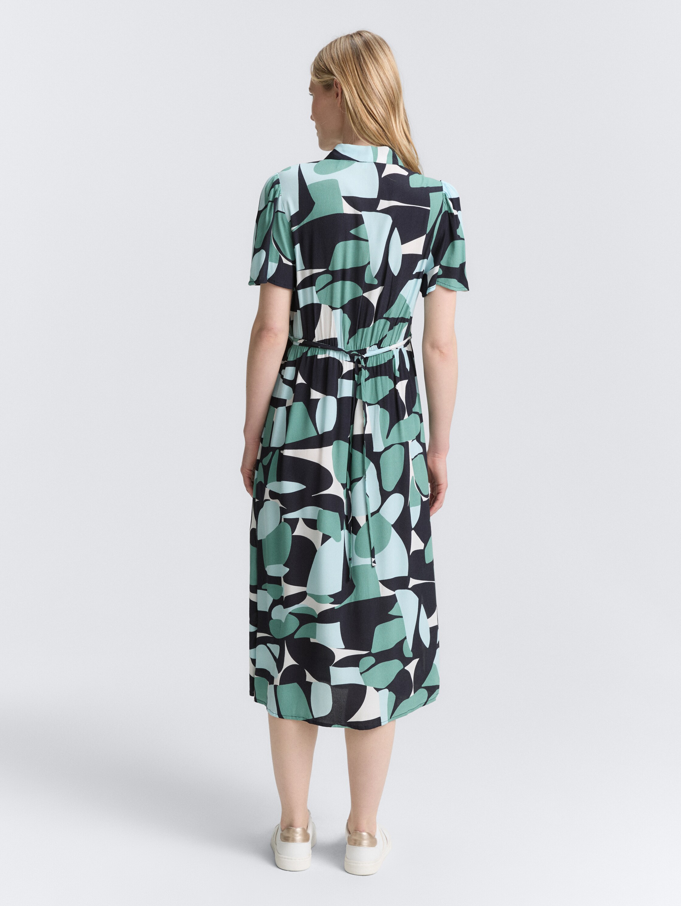 Midi-Kleid mit Muster - green_dots_and_shapes_design - 