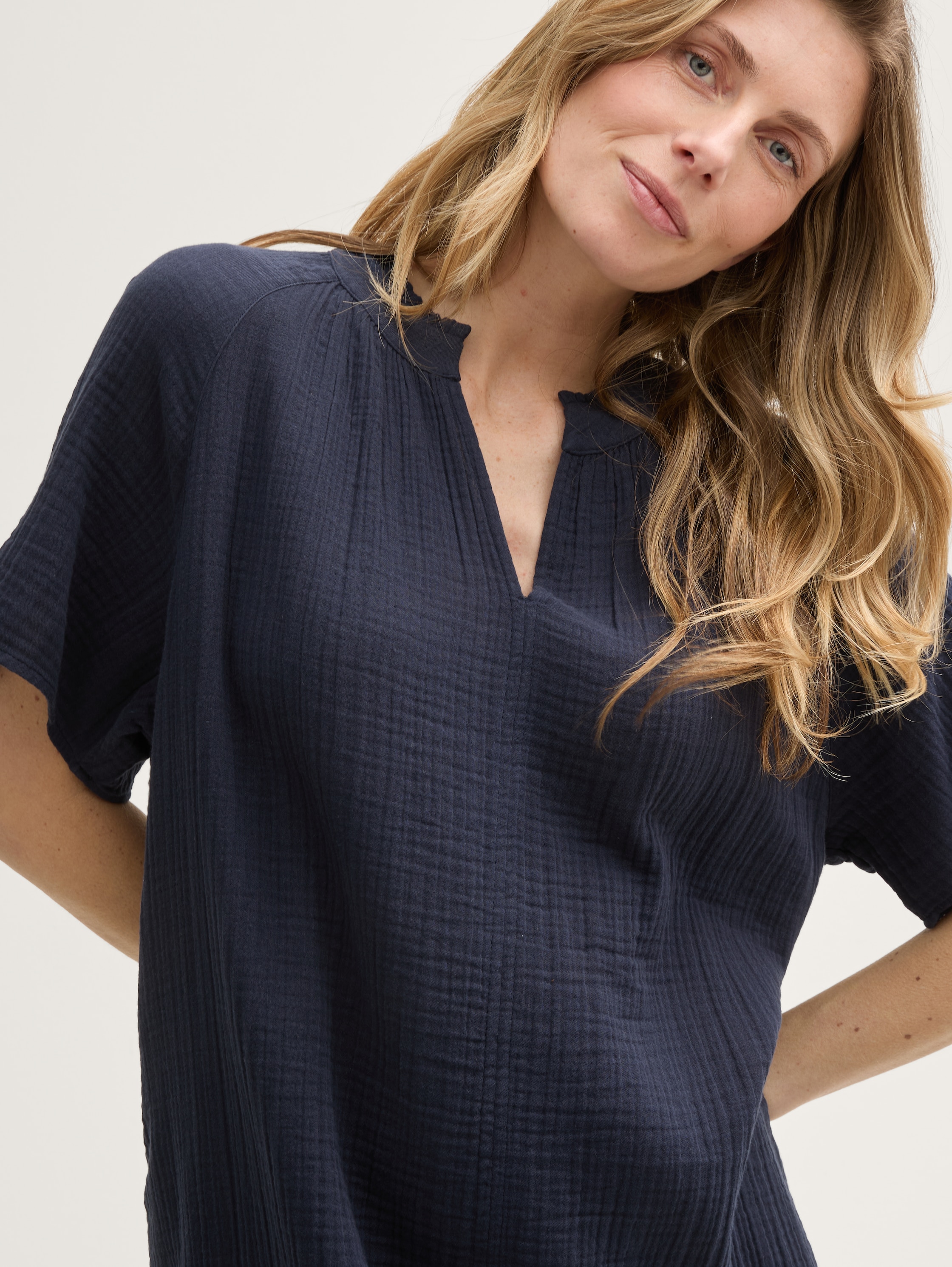 Cotton muslin dress - sky_captain_blue_1 - 