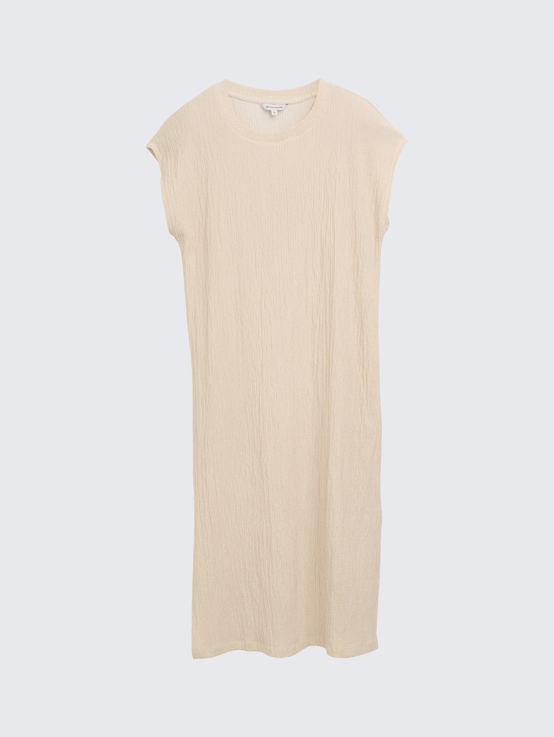 Crinkle Kleid - champagne structure - Vorder-Produkt-Ansicht