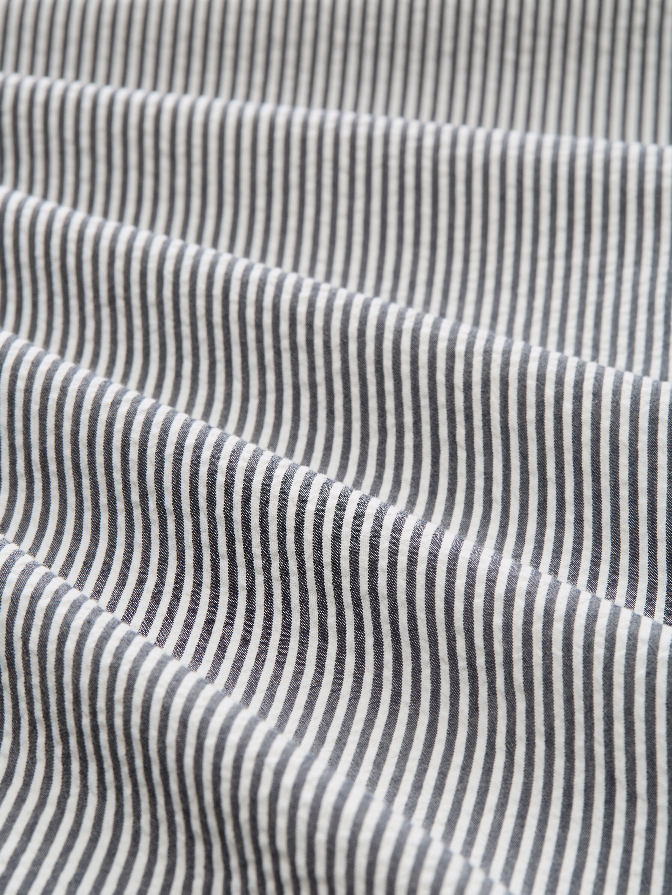 Seersucker Culotte Hose mit Kordelzug - navy_seersucker_stripe - 