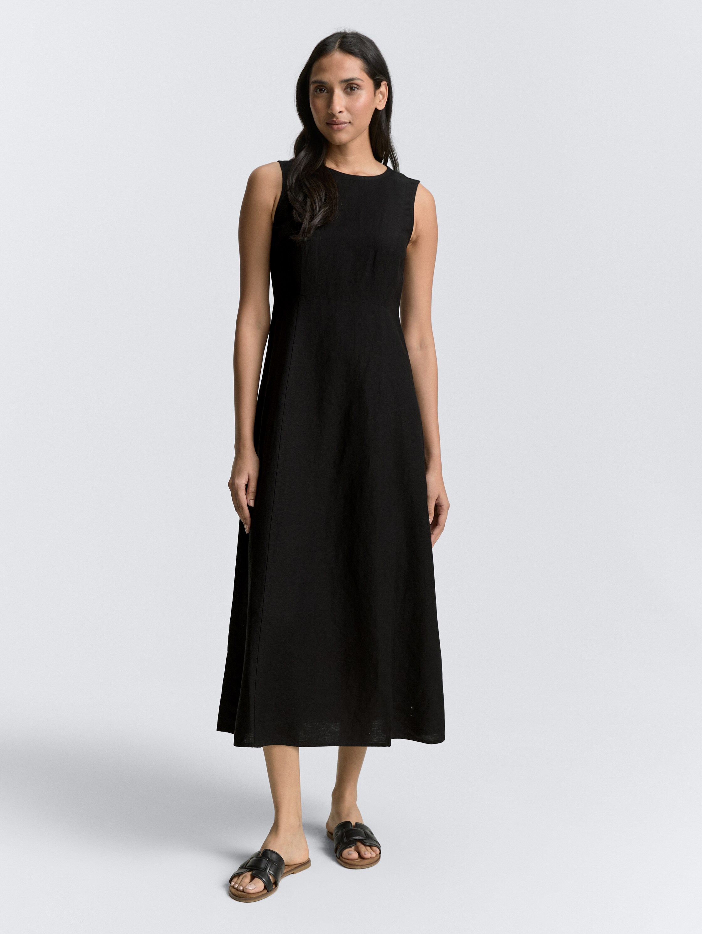 Maxi-Kleid mit Leinenanteil - 2