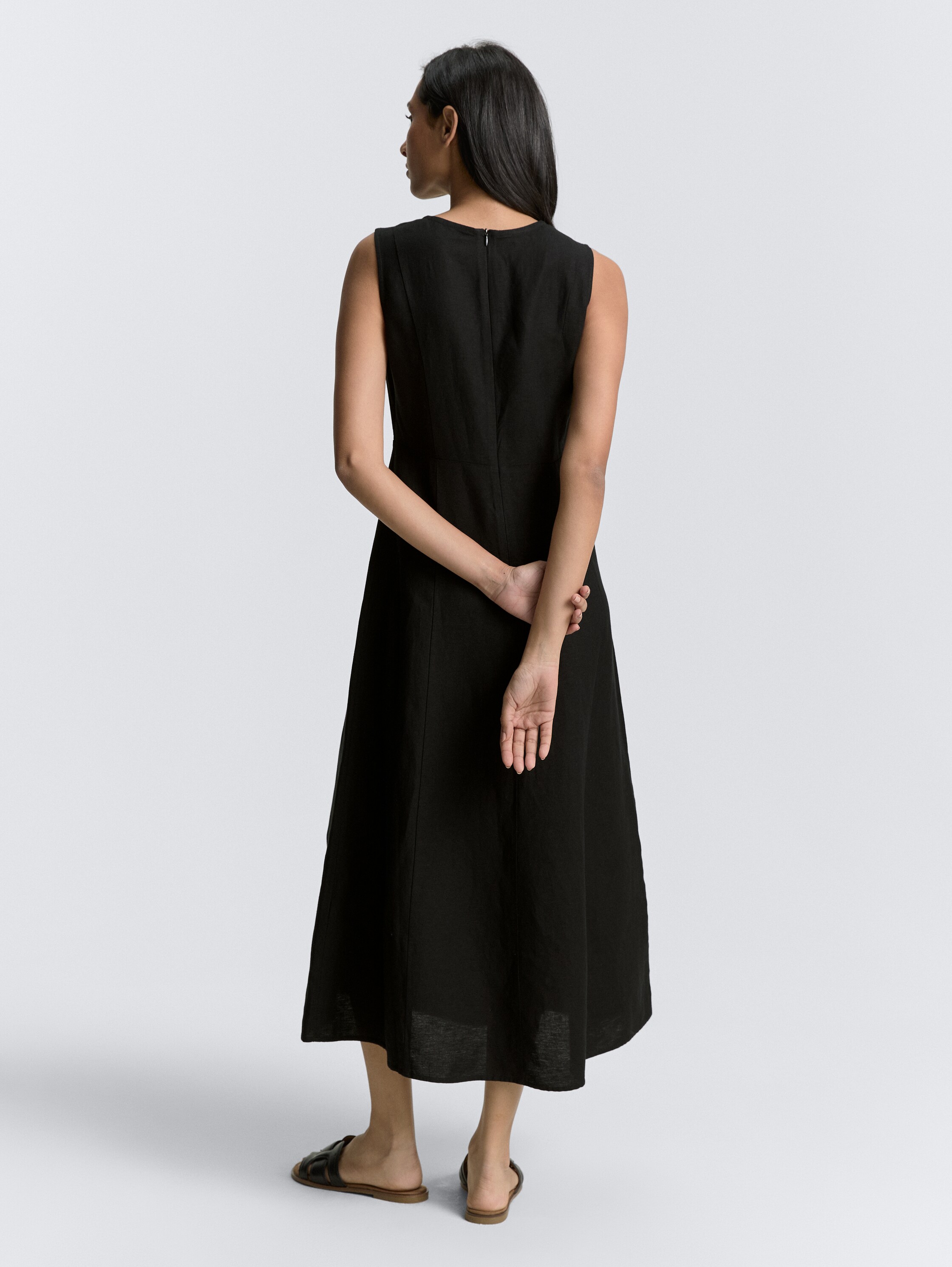 Maxi-Kleid mit Leinenanteil - 3