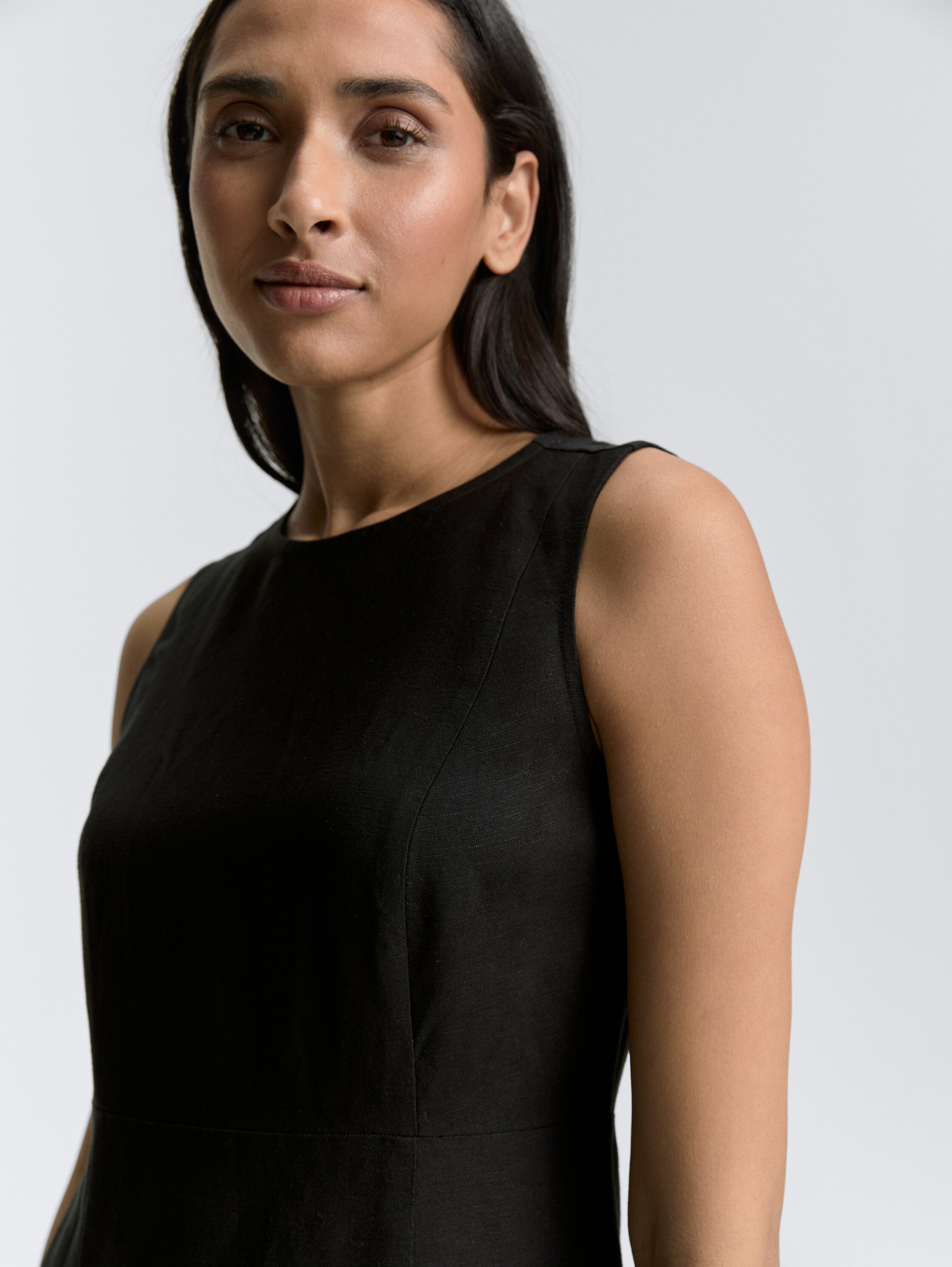 Maxi-Kleid mit Leinenanteil - 5