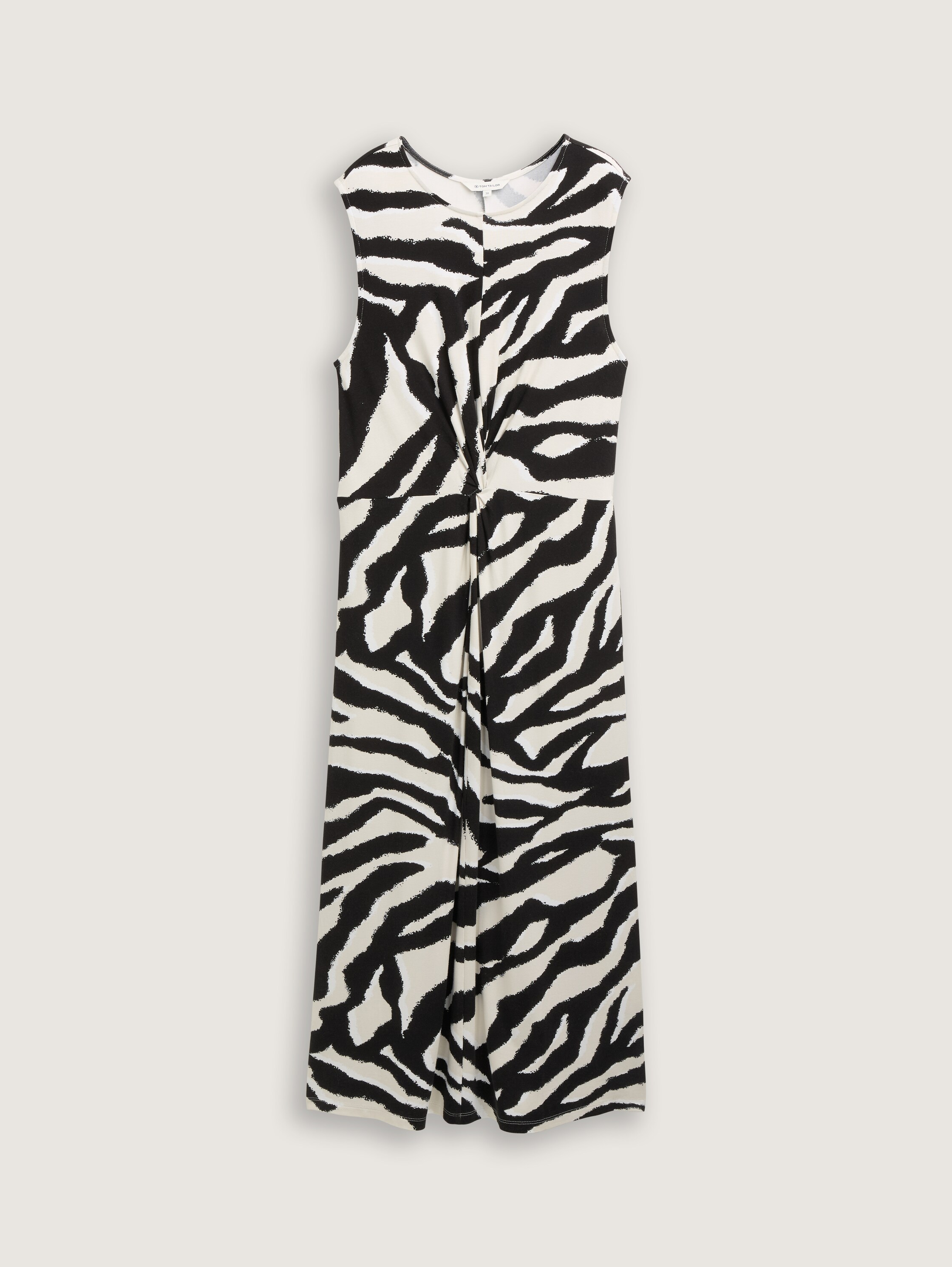 Jersey Midi-Kleid mit Knoten-Detail - abstract_beige_zebra - 