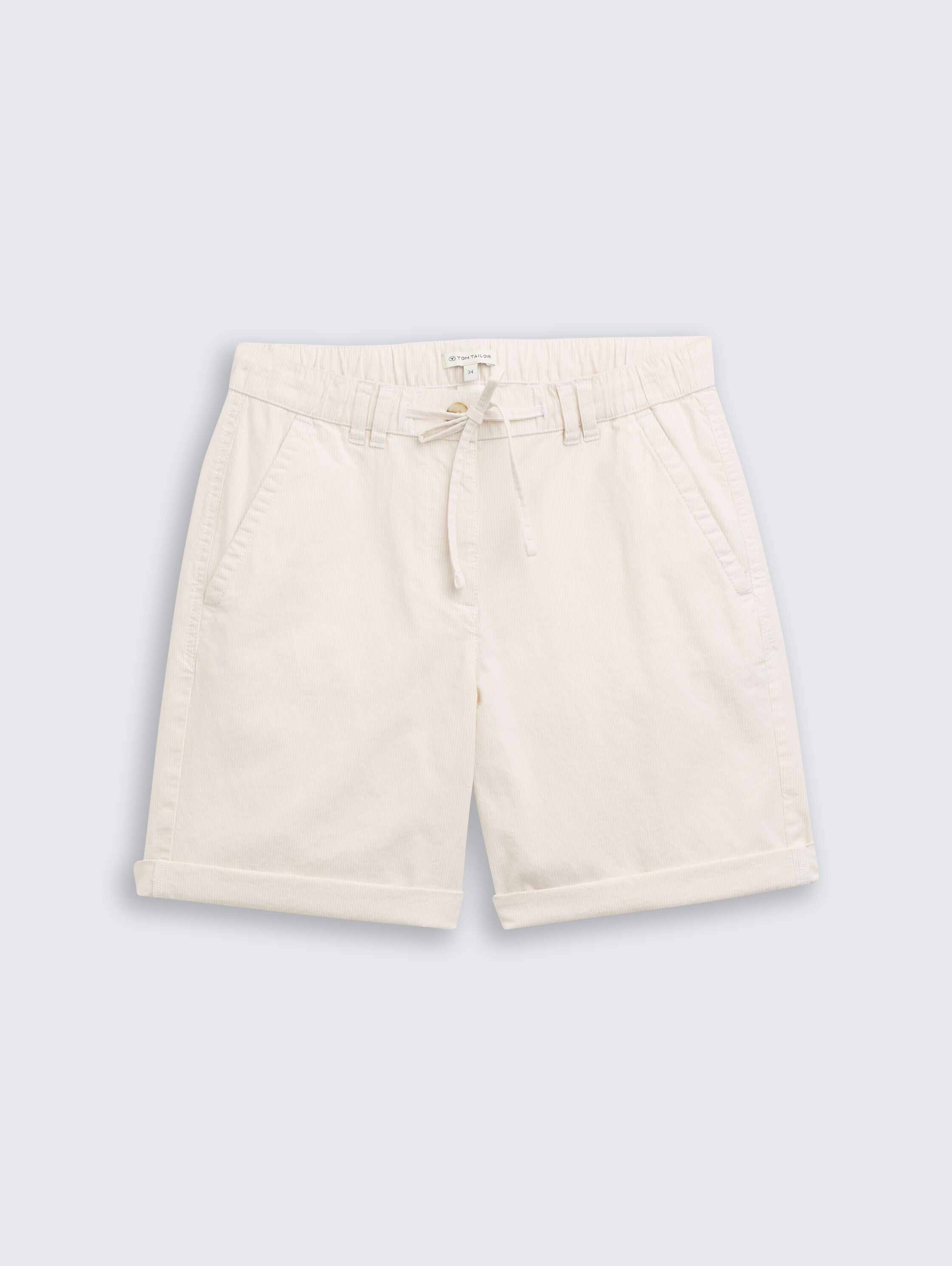 Chino Bermuda Shorts mit Kordelzug - delicate_champagne_stripe - 