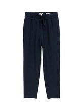 Geselecteerd, Losse smalle broek met linnen inhoud door Tom Tailor, blauw