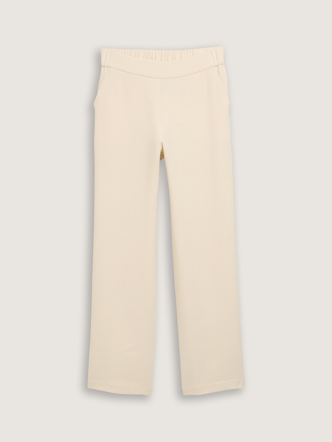 TTLEA Seersucker Straight Hose - champagne - Vorder-Produkt-Ansicht