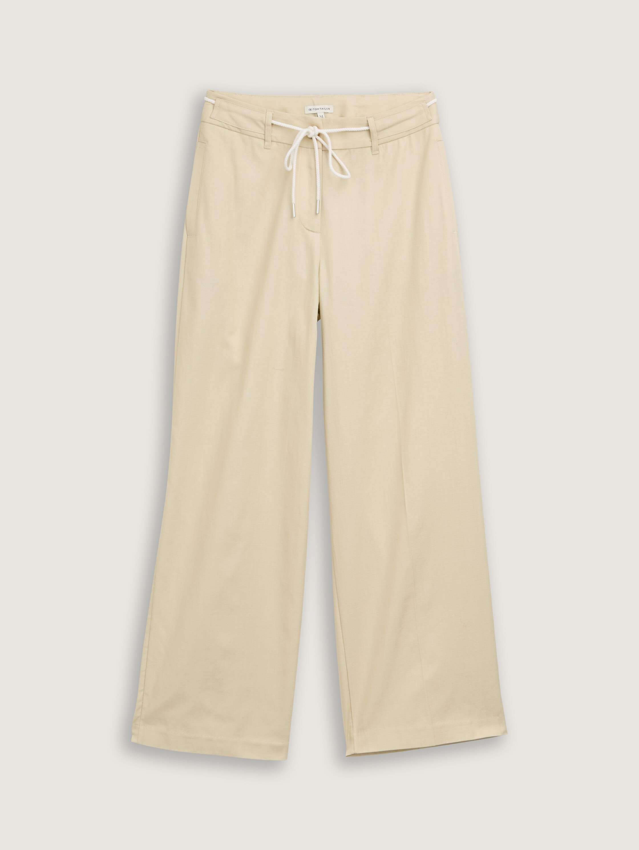 TTLEA Wide Leg Hose mit Kordelzug - champagne - 