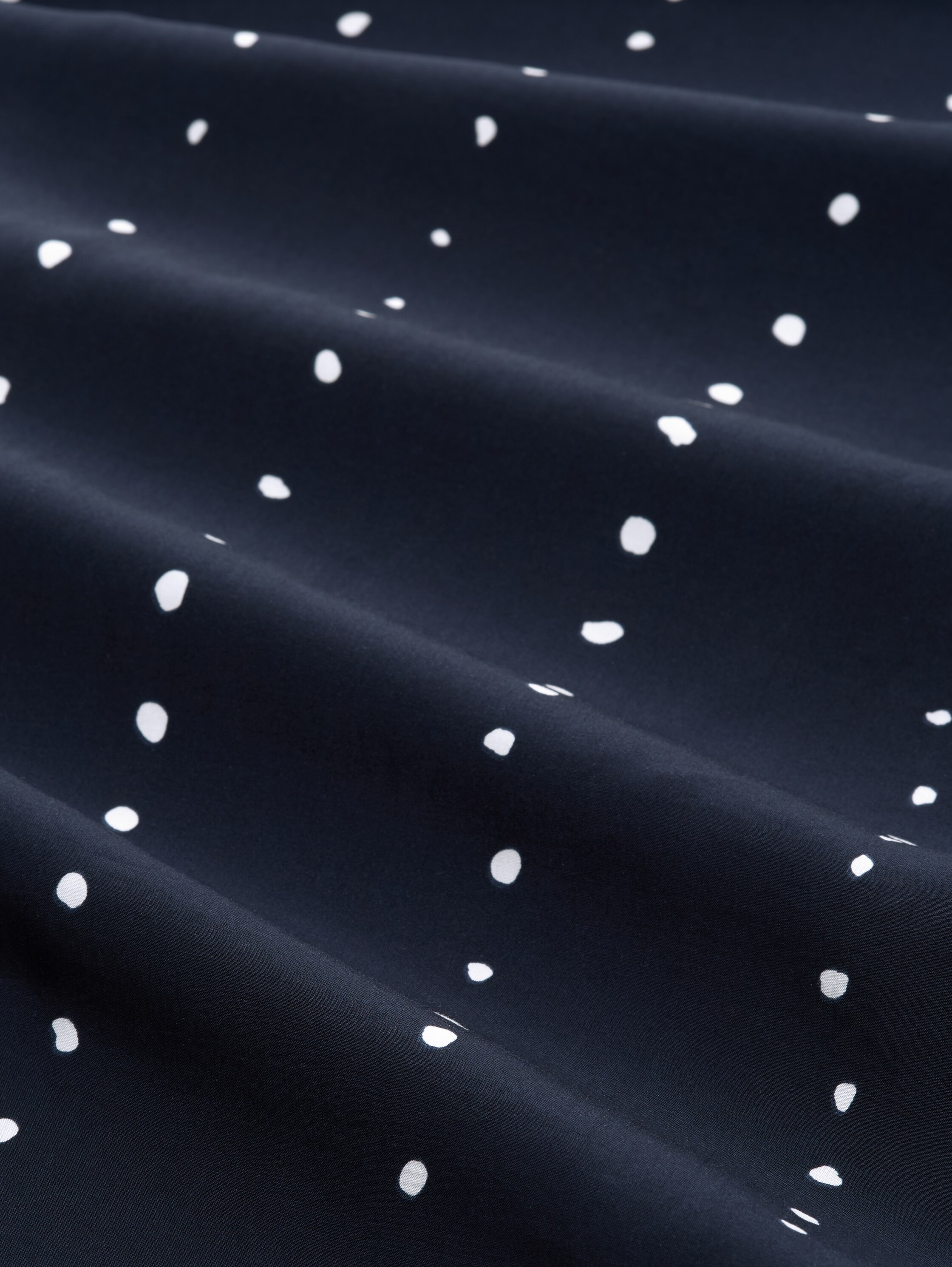 Loose Wide Leg Palazzo Hose - navy_dot_print - 