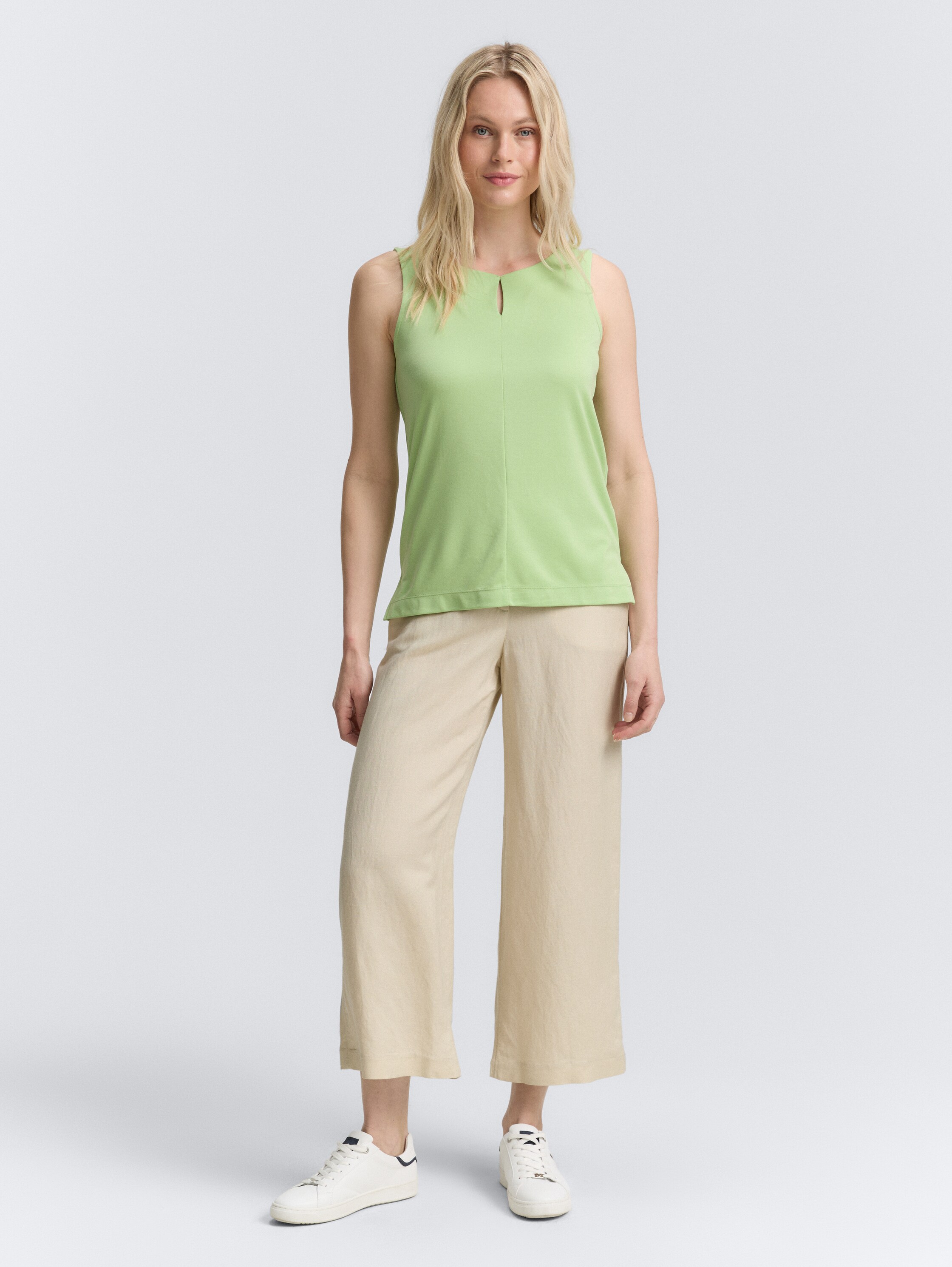 Culotte Hose mit Leinenanteil - champagne - 