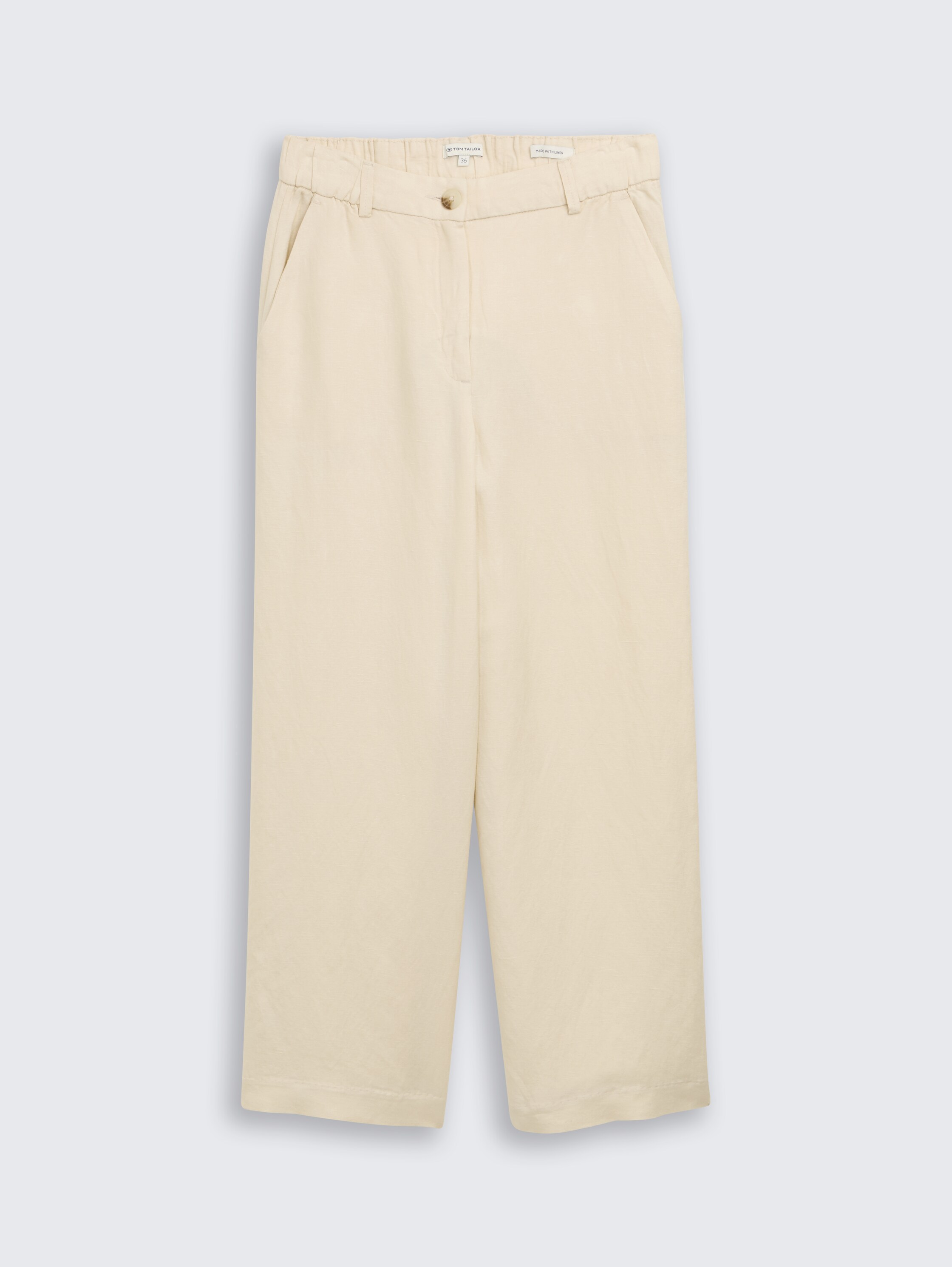 Culotte Hose mit Leinenanteil - champagne - 