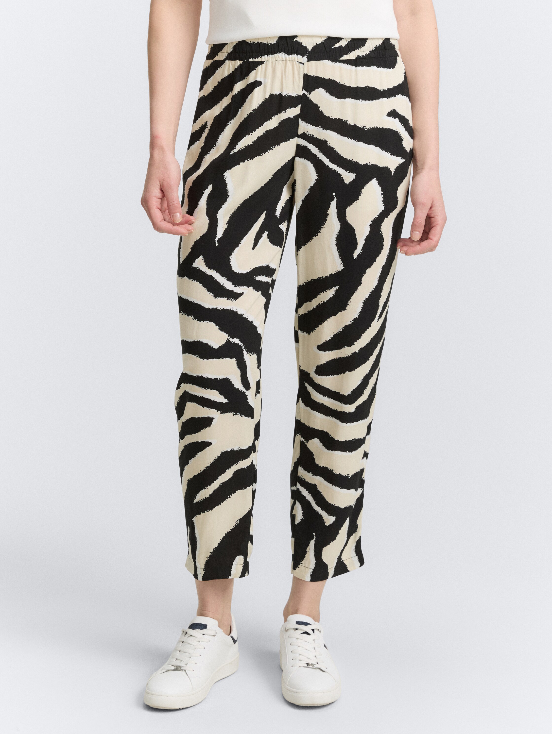Loose Slim Hose - abstract_beige_zebra - 