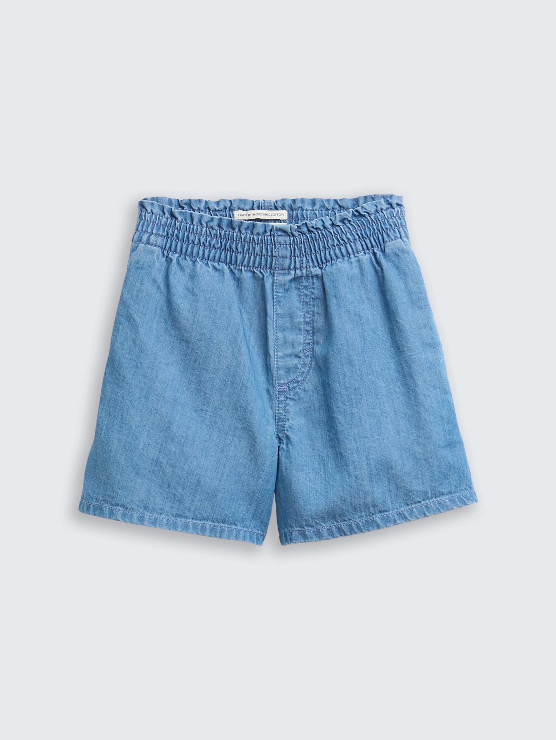 Jeans Shorts mit elastischem Bund - light_stone_bright_blue_denim - 