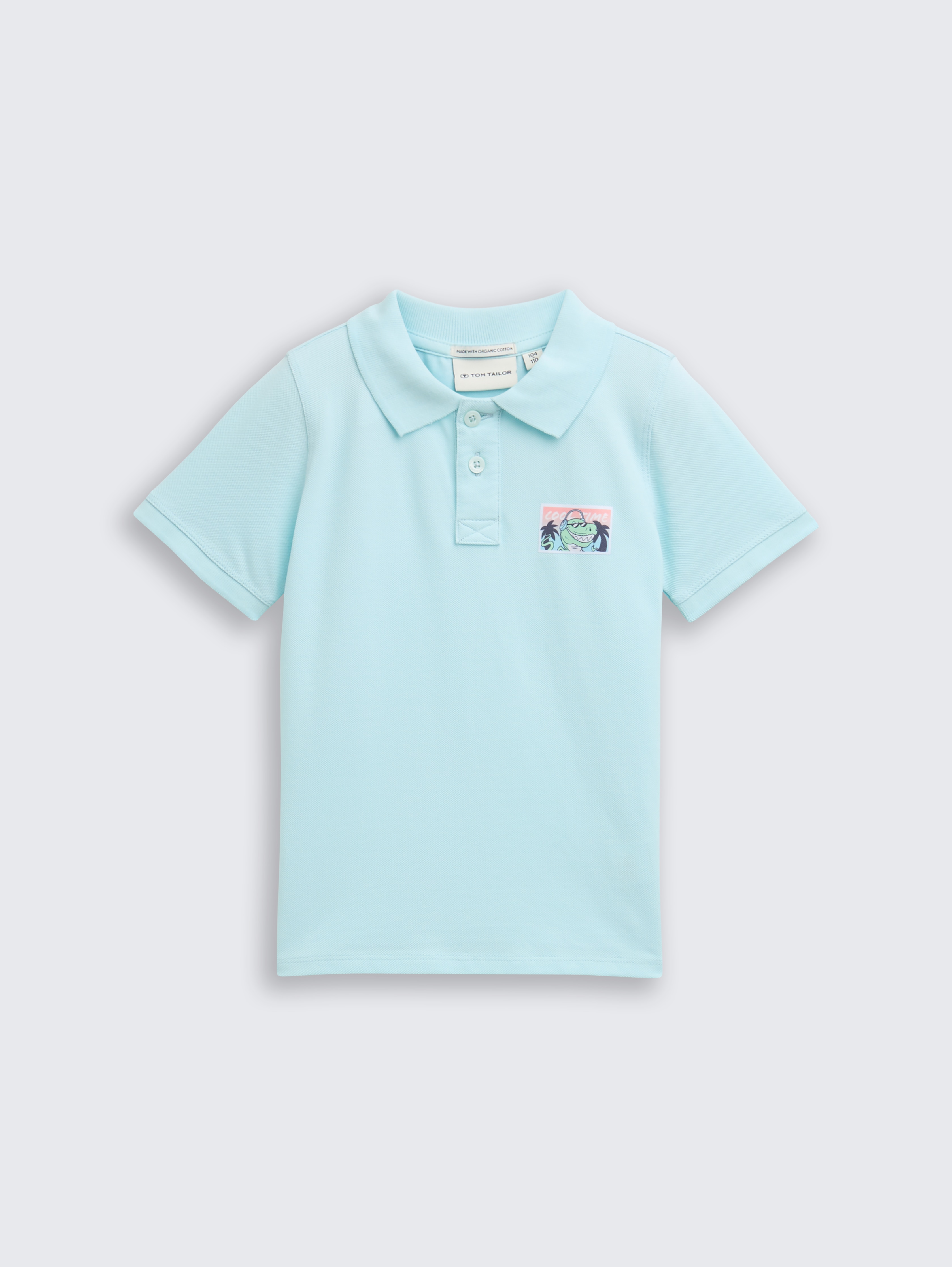 Piqué Poloshirt von Mini Boys, icy blue