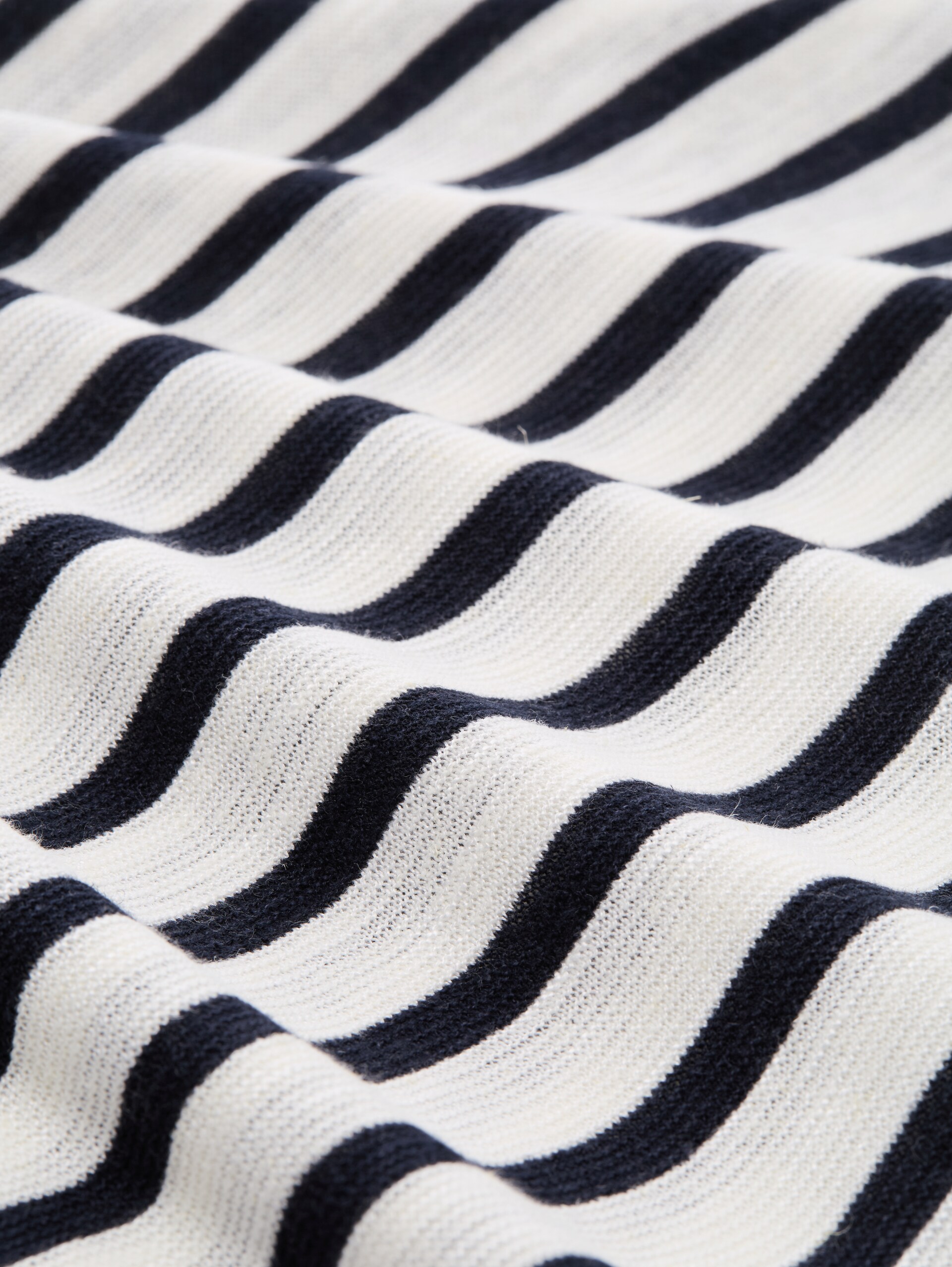 Strickpullover mit Streifenmuster - navy offwhite blue stripe - Material-Ansicht