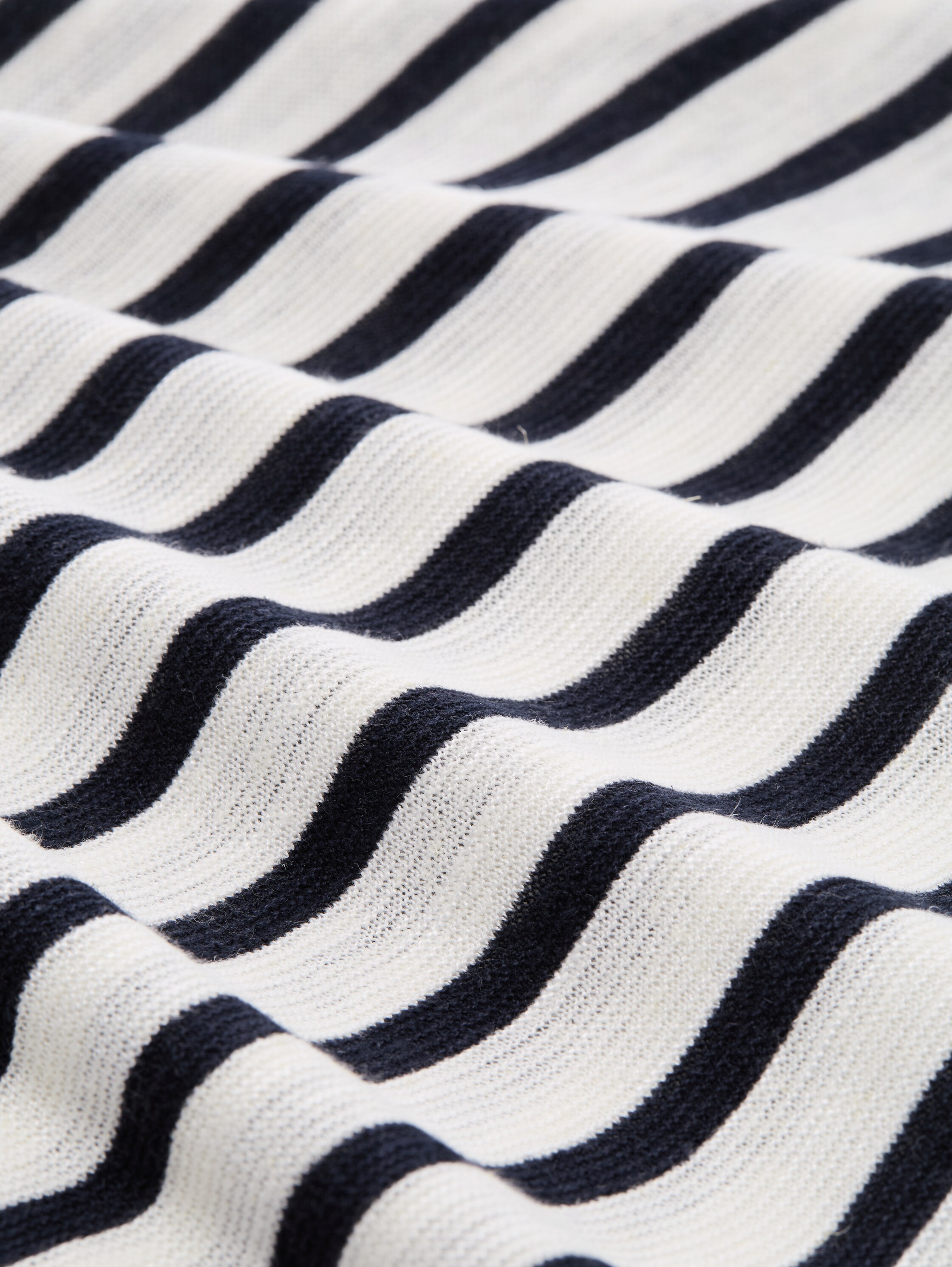 Strickpullover mit Streifenmuster - navy offwhite blue stripe - Material-Ansicht