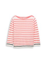 Ausgewählt, Strickpullover mit Streifenmuster von Tom Tailor, rot