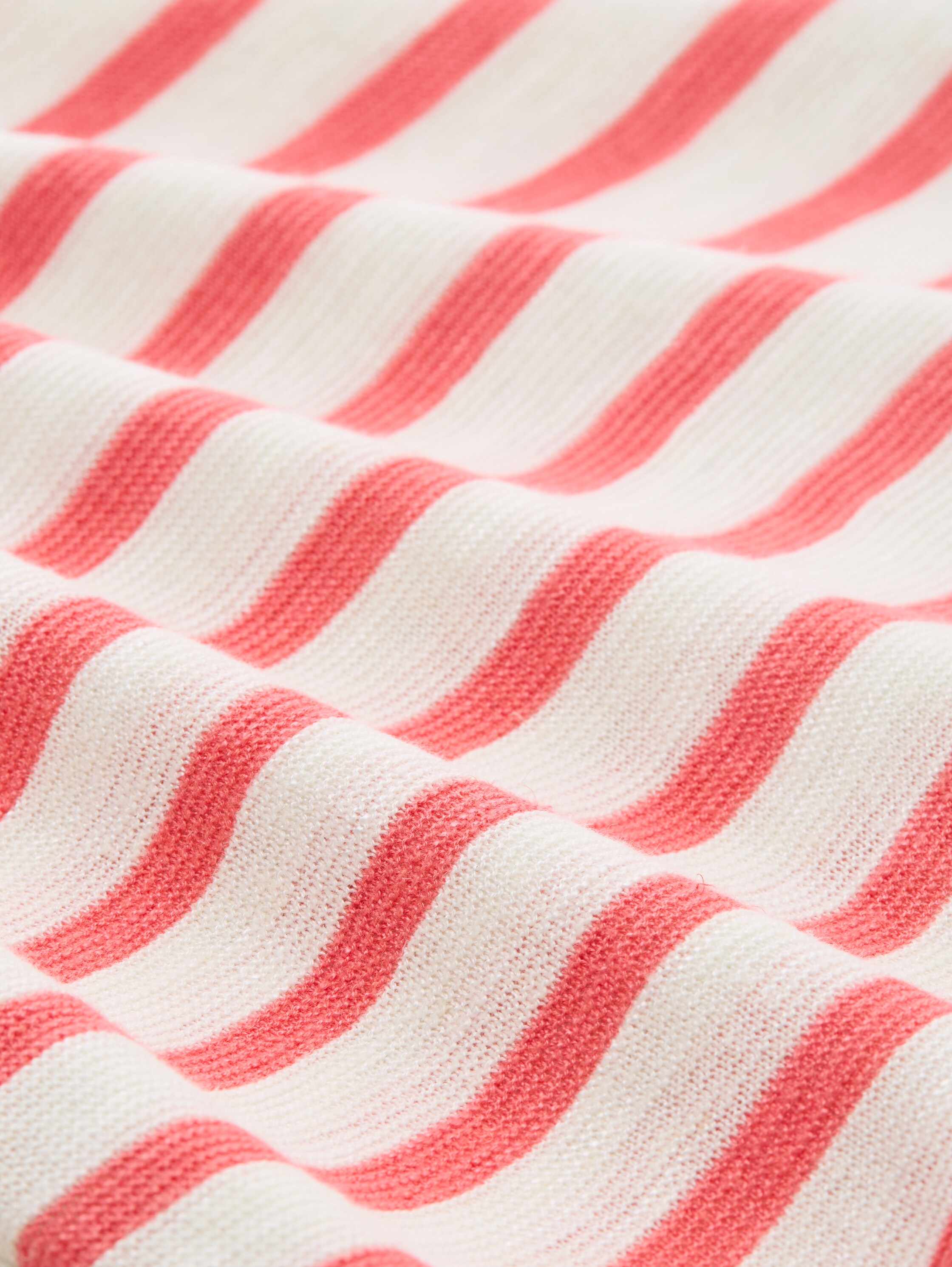 Strickpullover mit Streifenmuster - coral offwhite navy stripe - Material-Ansicht