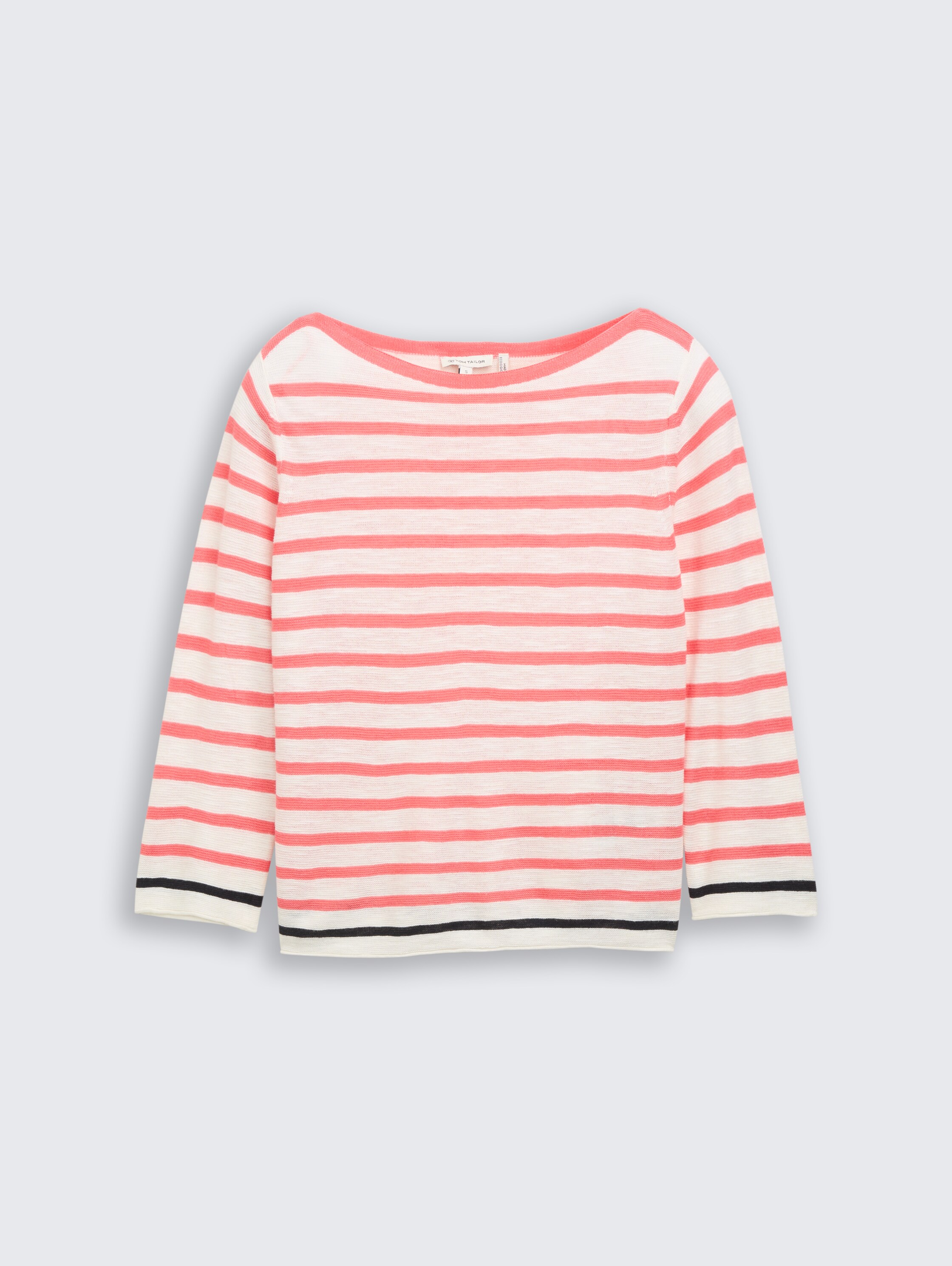 Strickpullover mit Streifenmuster - coral offwhite navy stripe