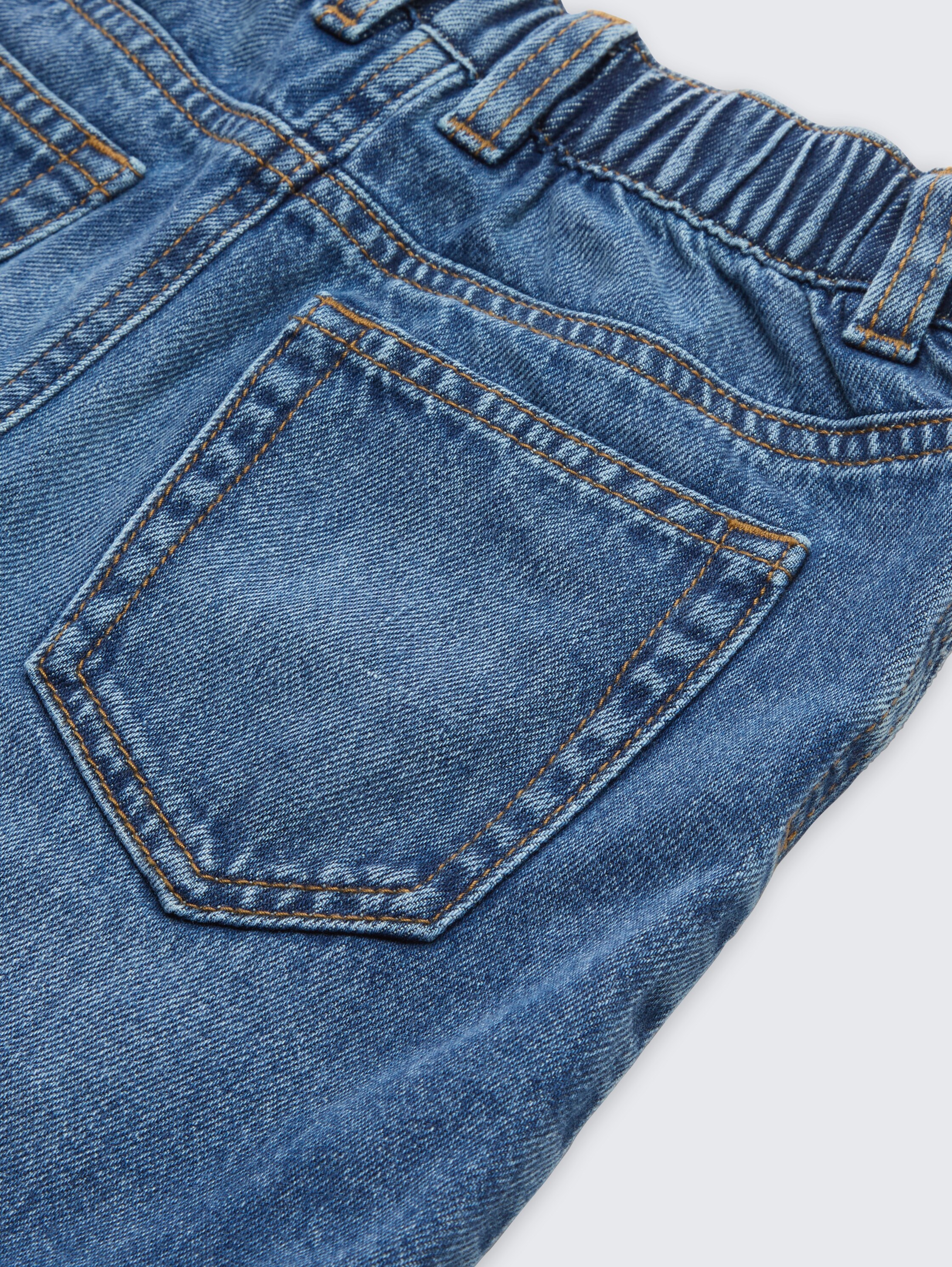 Jeans Shorts - used_mid_stone_blue_denim - 