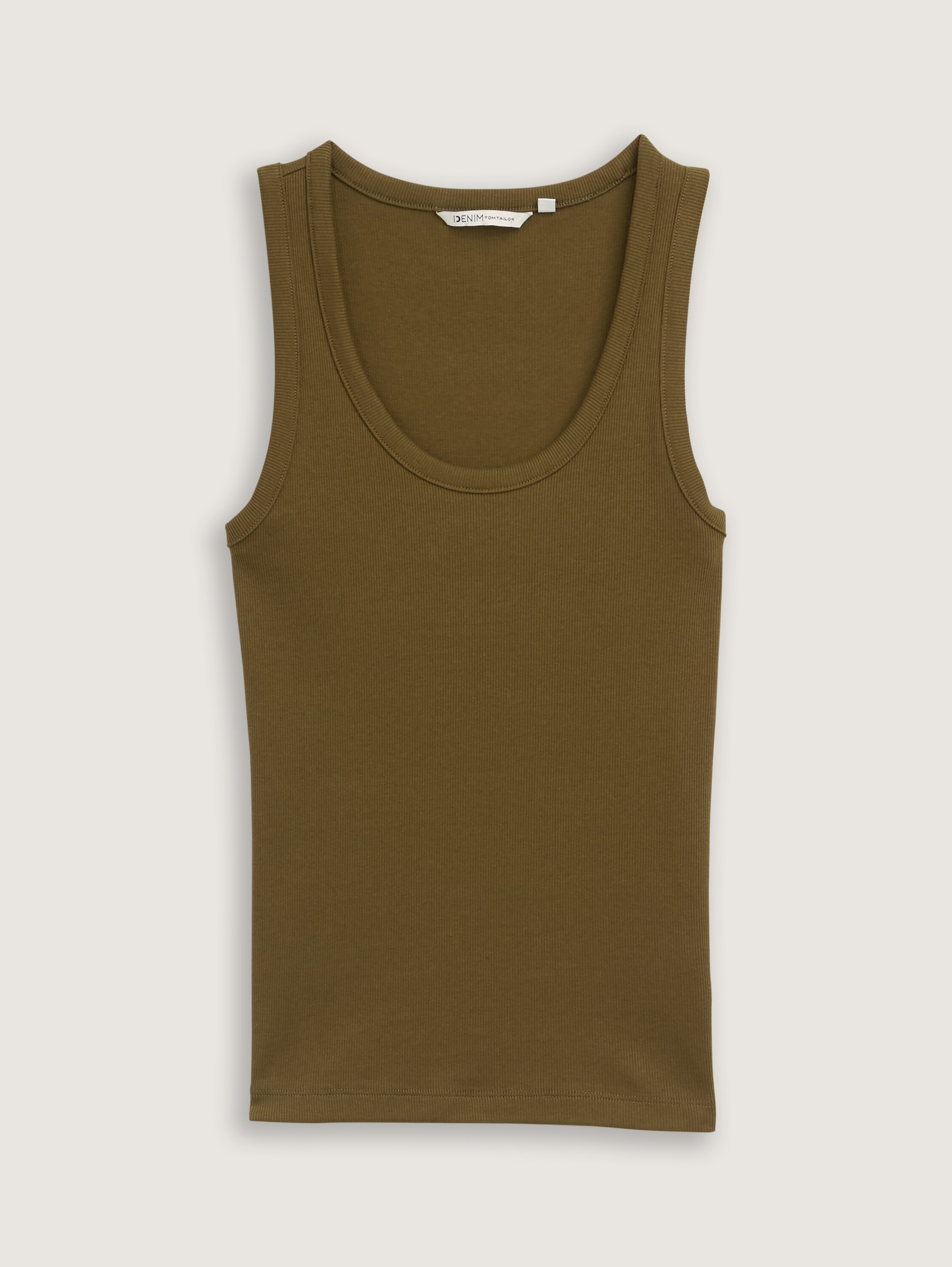 Top mit Rippstruktur - golden_olive_green - 