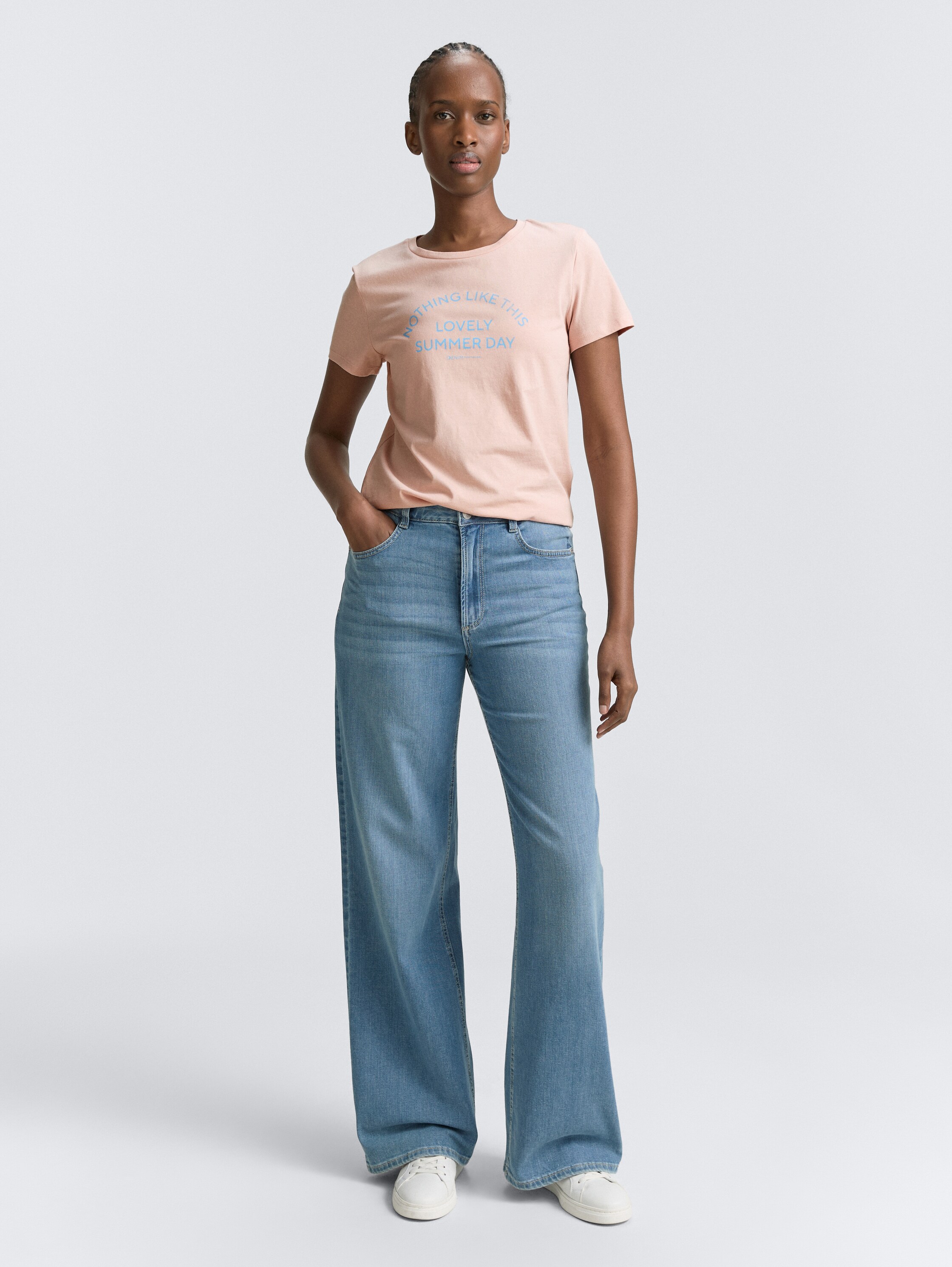 T-Shirt mit Print - rose_smoke - 