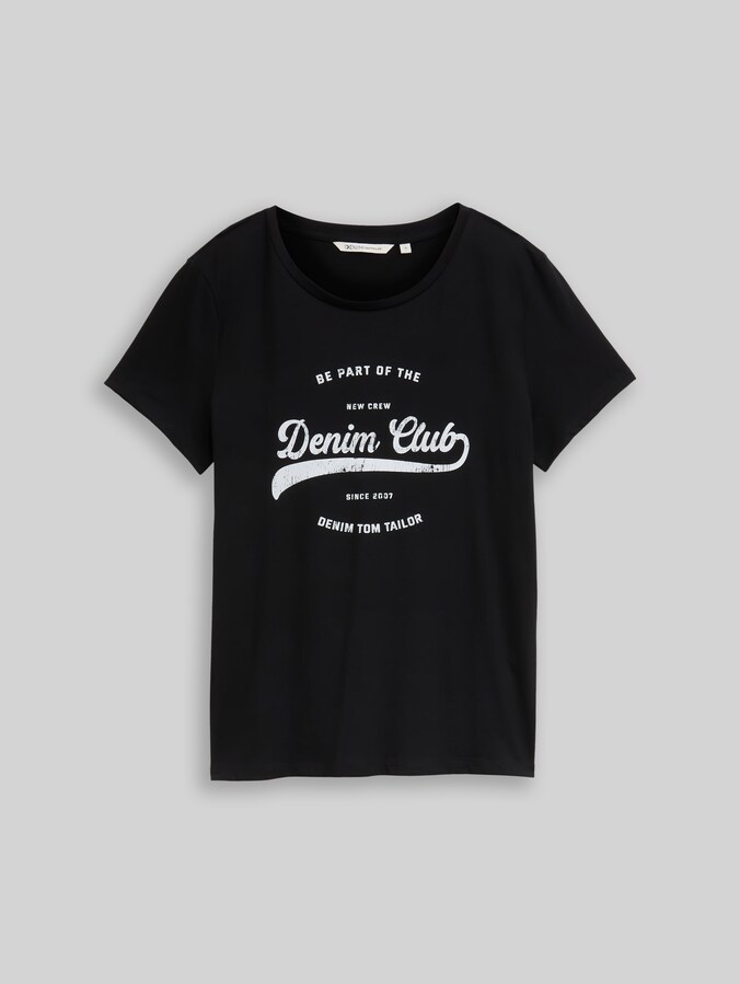 T-Shirt mit Print von Denim Female, deep black