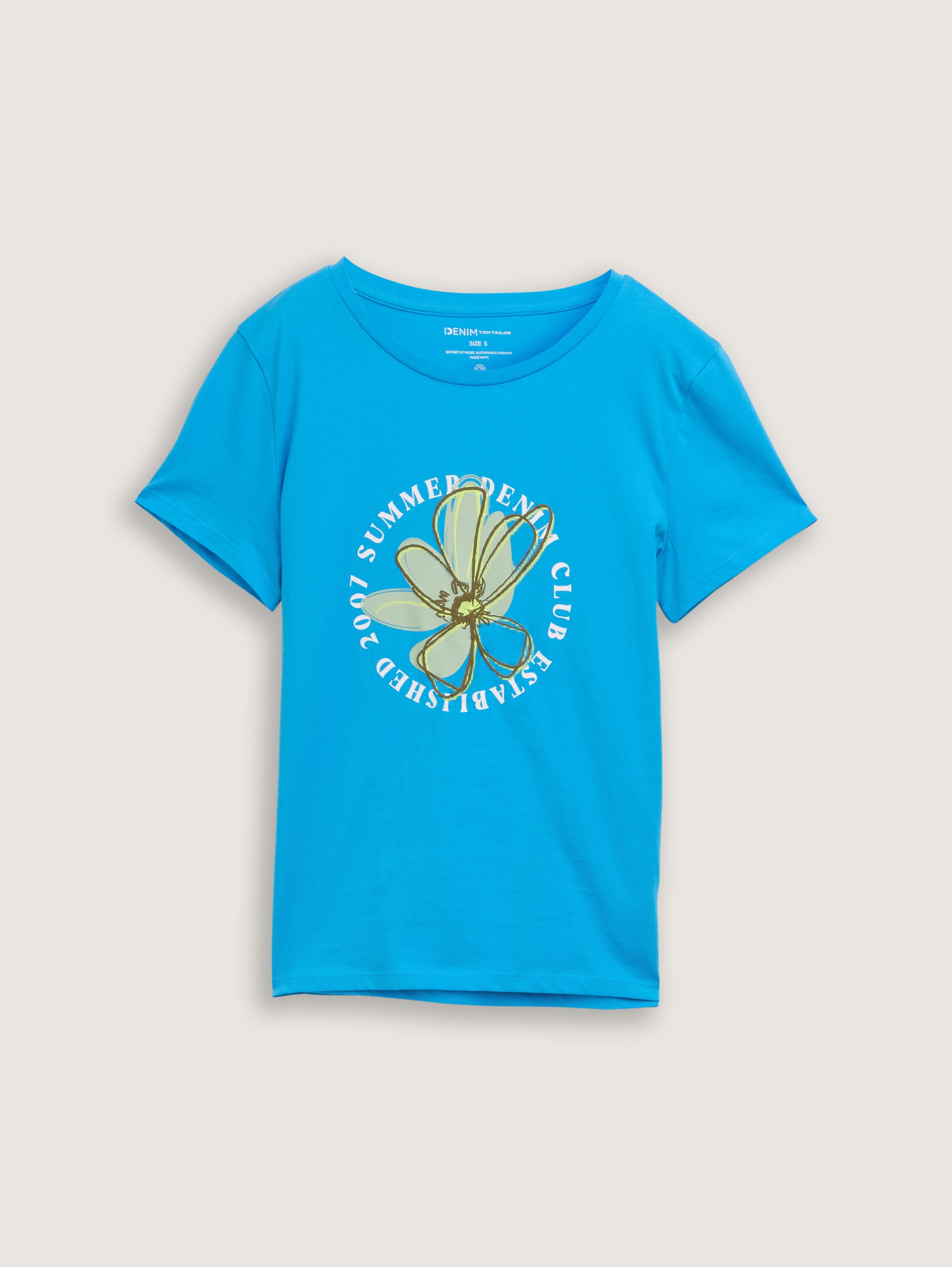 T-Shirt mit Blumen-Print - florida_blue - 