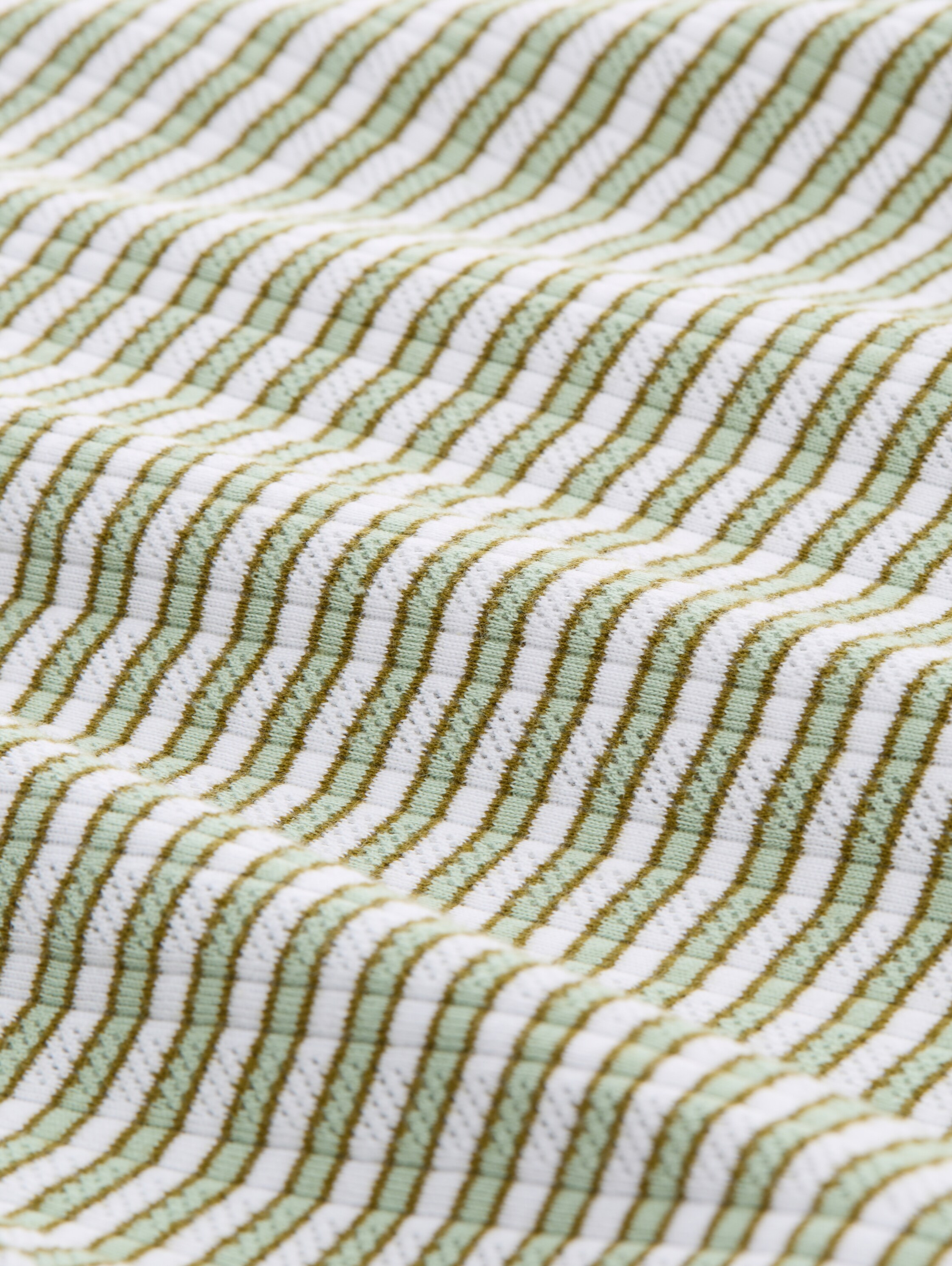 Boxy Fit Pointelle T-Shirt - green_white_stripe_1 - 