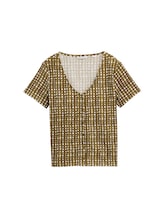 Ausgewählt, T-Shirt mit dekorativer Knopfleiste von Tom Tailor, grün