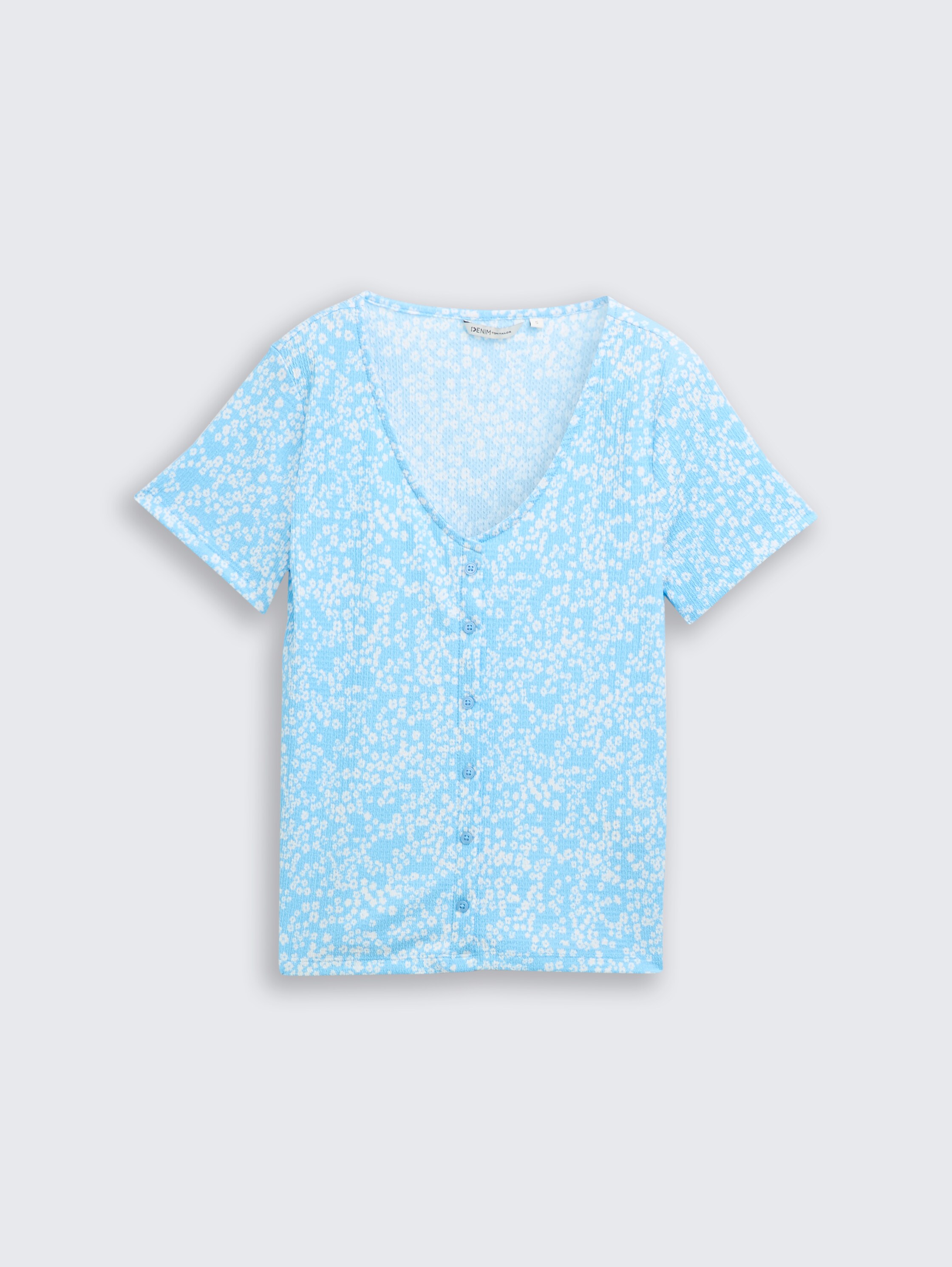 T-Shirt mit dekorativer Knopfleiste - 4