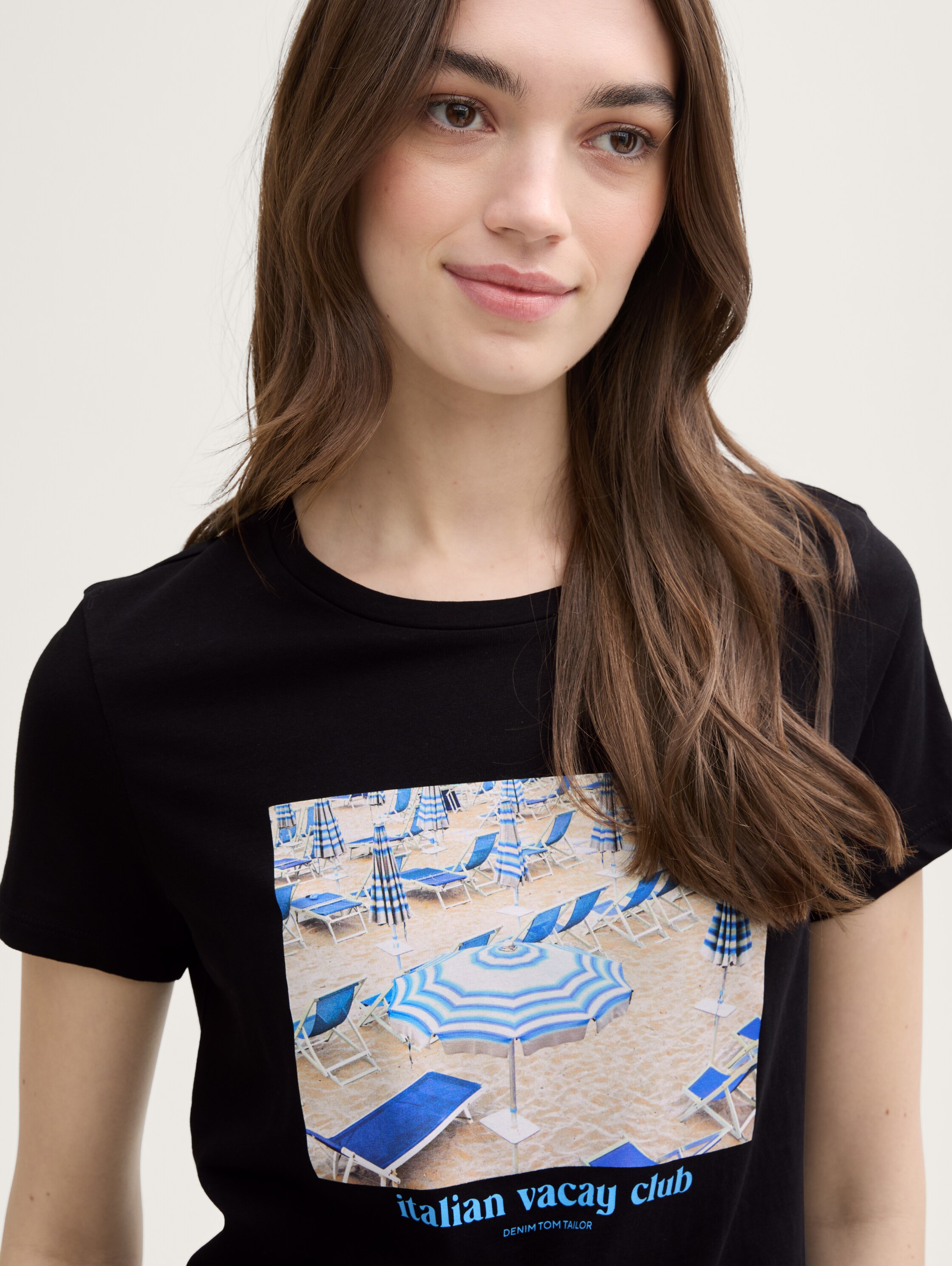 T-Shirt mit Fotoprint - deep_black_1 - 