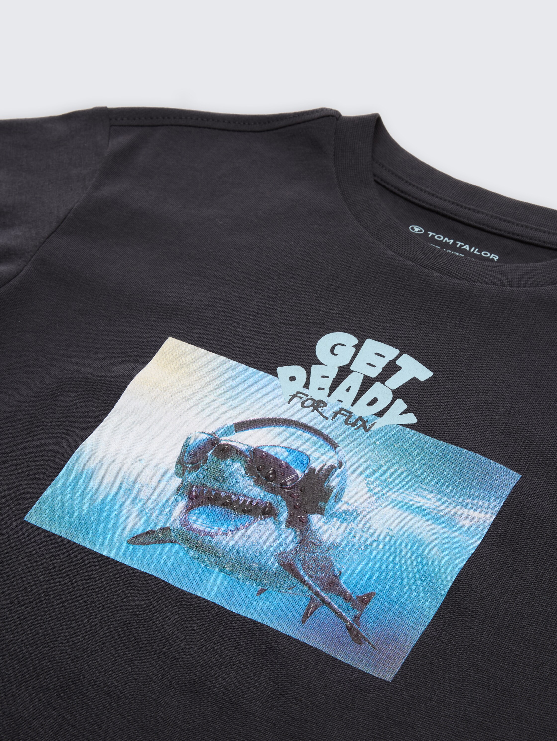 Oversize T-Shirt mit Print - coal_grey_1 - 