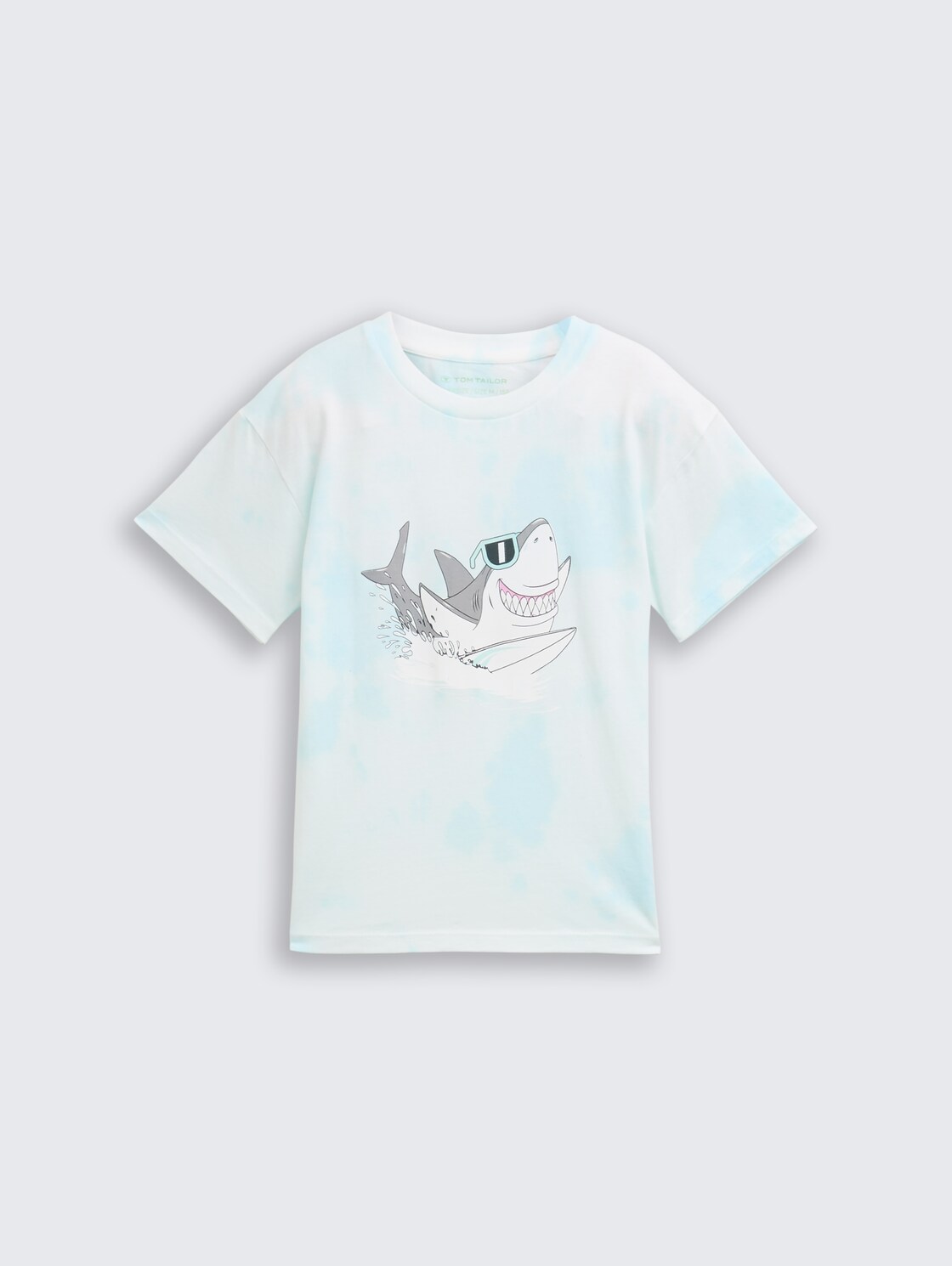 Oversize T-Shirt mit Print - light blue tie dye design - Vorder-Produkt-Ansicht