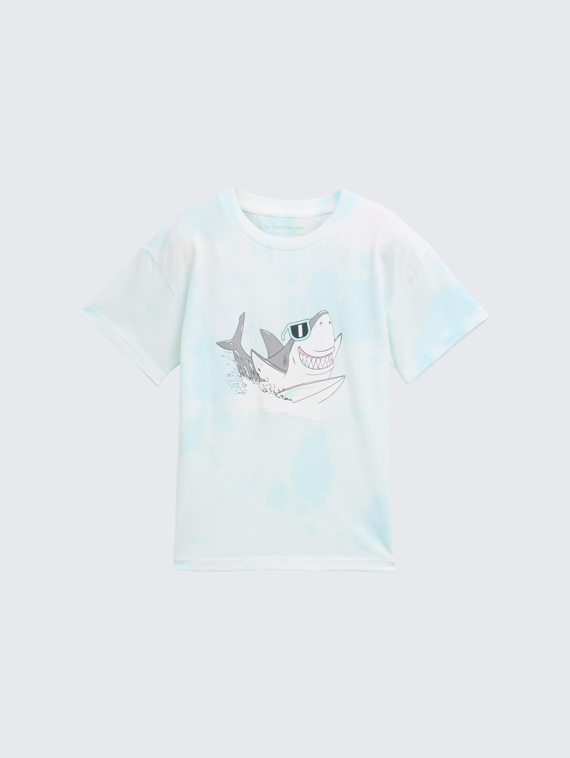 Oversize T-Shirt mit Print - light blue tie dye design - Vorder-Produkt-Ansicht