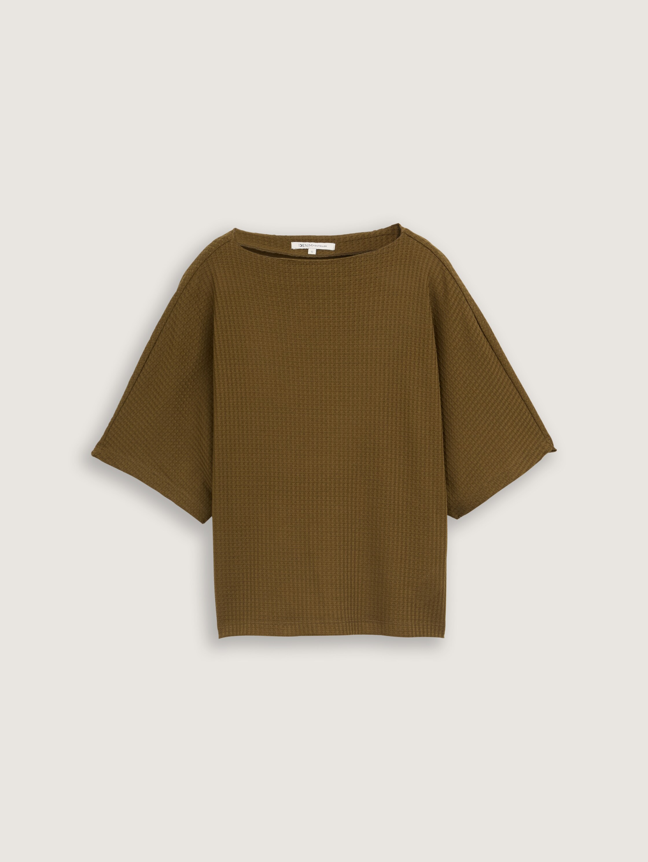 Loose Fit T-Shirt mit Fledermausärmeln - golden_olive_green - 