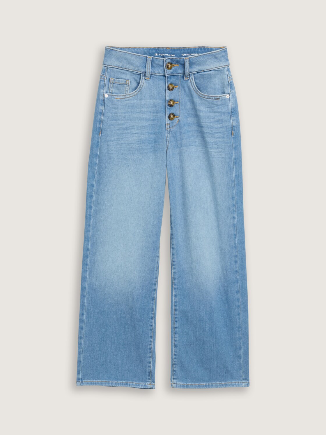 TTNELMA CULOTTE Jeans - Clean Light Stone Blue Denim - Vorder-Produkt-Ansicht