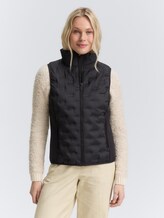 lightweight Gilet matelassé avec col montant - deep black - Vue de face du modèle