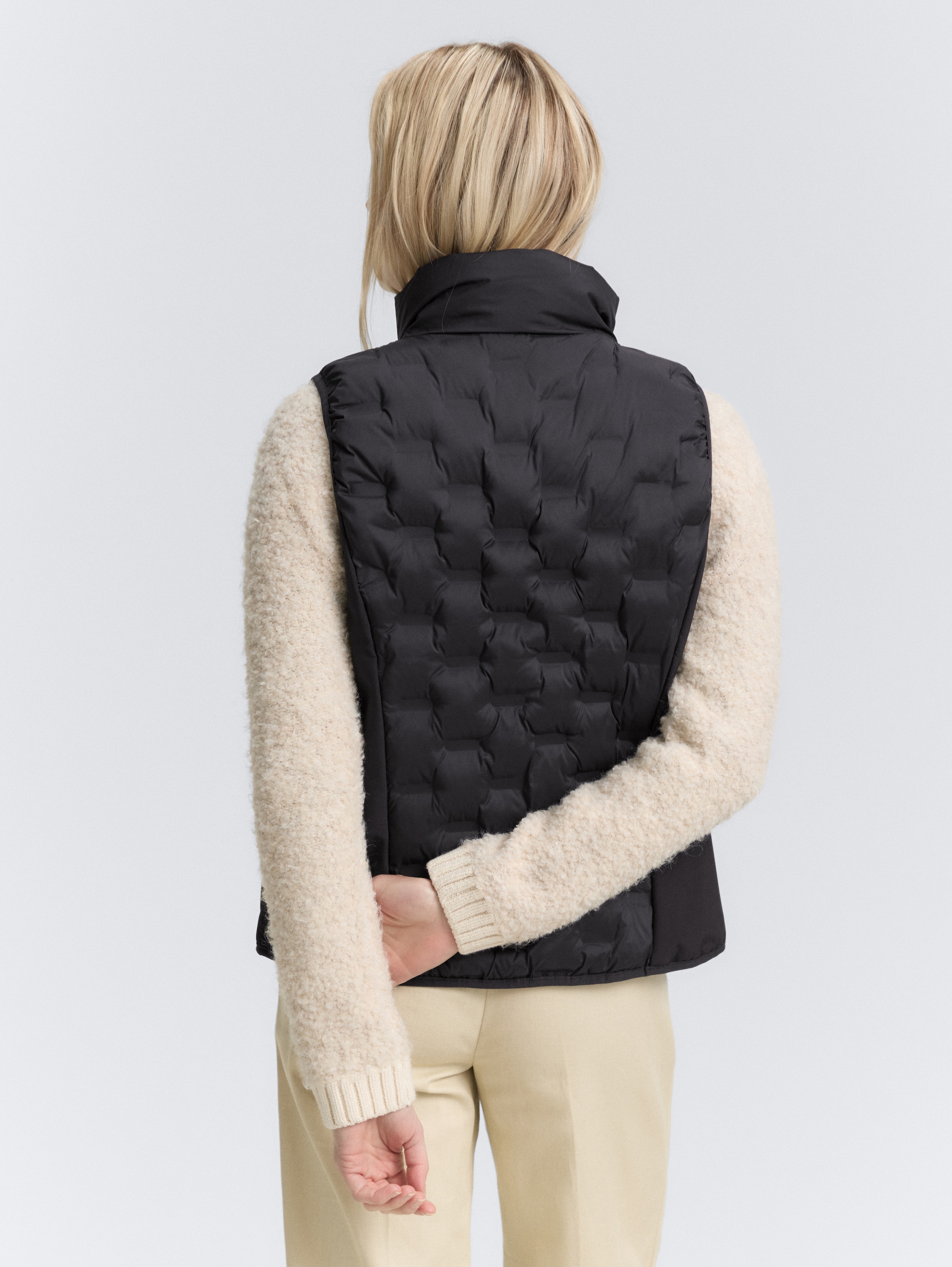 Lightweight Steppweste mit Stehkragen - deep_black_1 - 