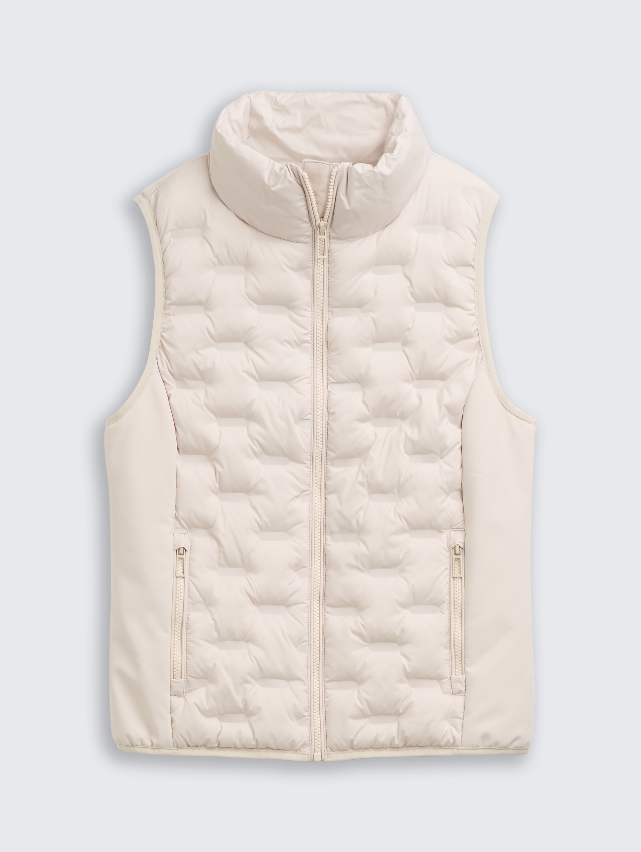 Lightweight Steppweste mit Stehkragen - cold_beige - 