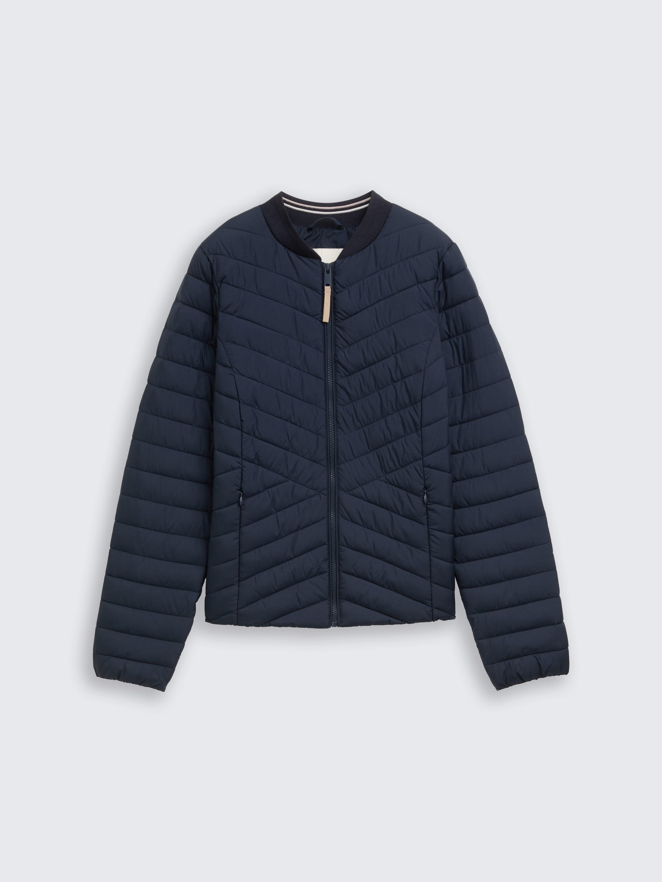 Quilted jacket with bomber collar - sky_captain_blue_1 - 