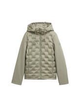 Ausgewählt, Hybrid Steppjacke mit Kapuze von Tom Tailor, grün