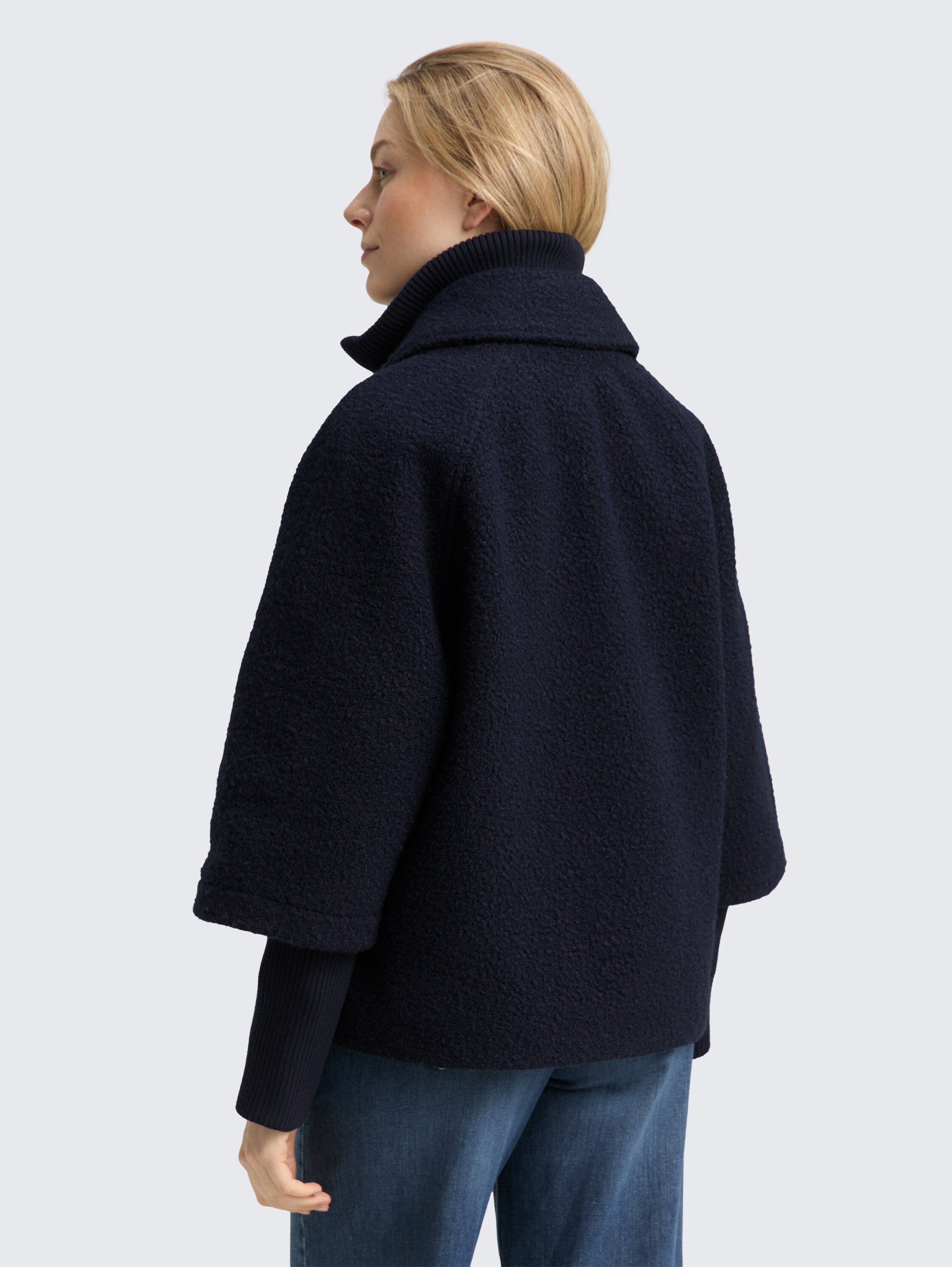 Bouclé capejas in 2-in-1-look - sky_captain_blue_1 - 