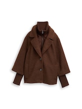 Nicht ausgewählt, Bouclé Cape Jacke im 2-in-1-Look von , braun