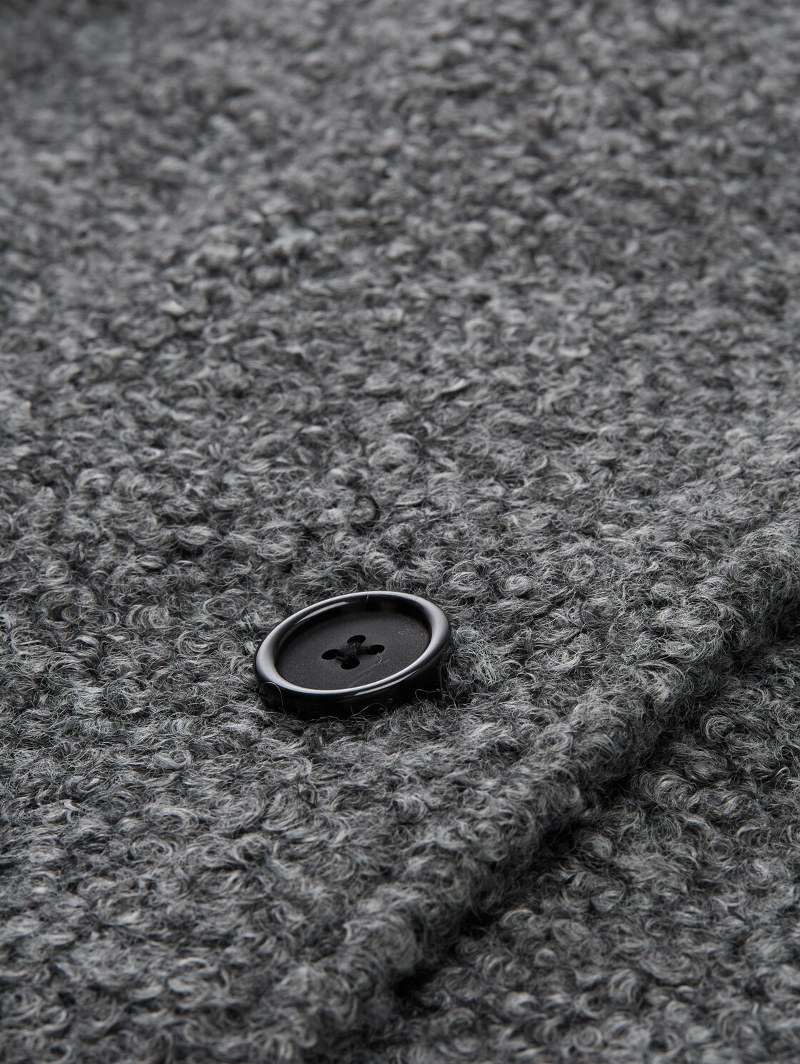 Bouclé Cape Jacke im 2-in-1-Look - dark anthra melange - Produkt-Detail-Ansicht