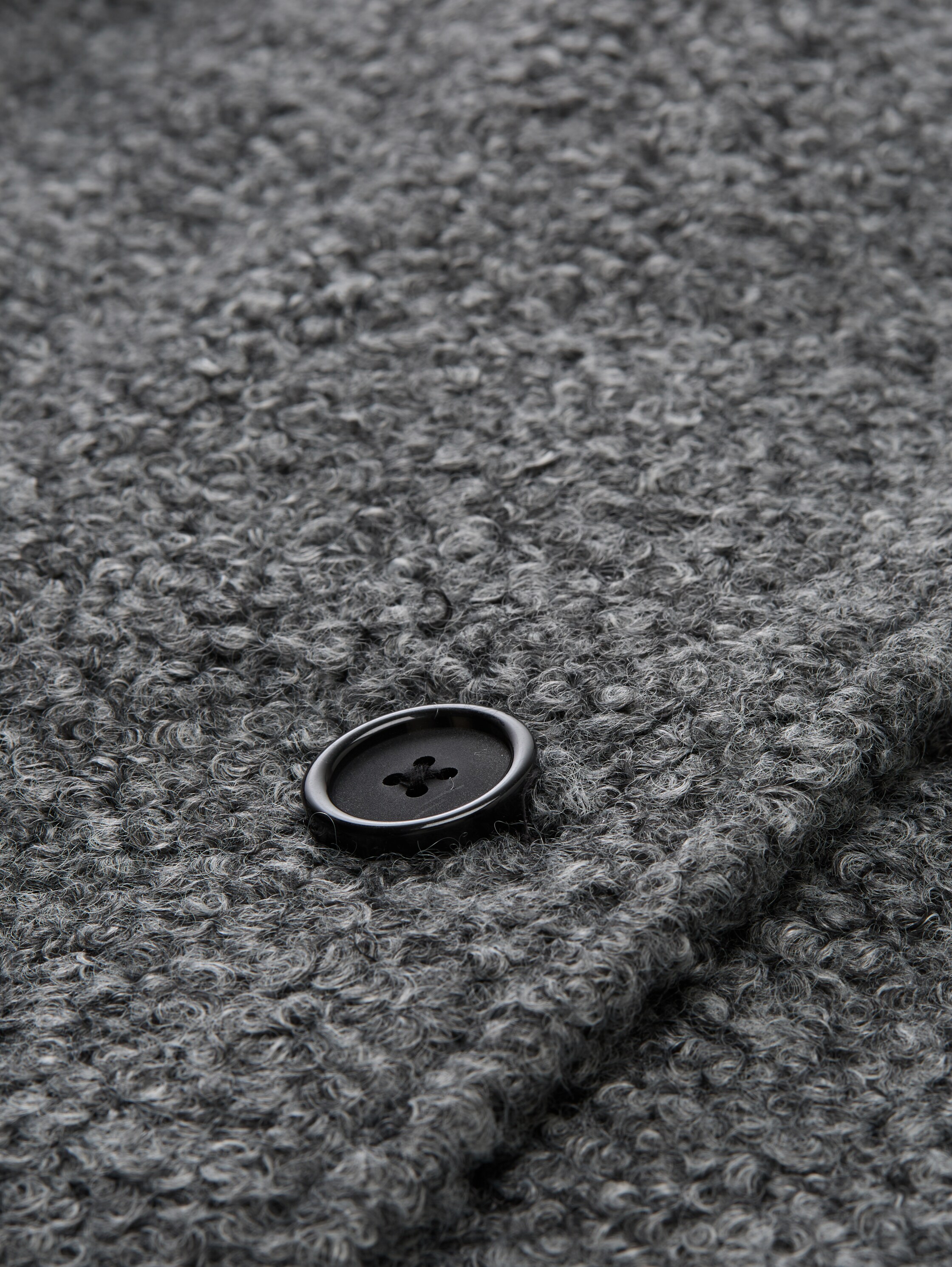 Bouclé capejas in 2-in-1-look - dark_anthra_melange - 