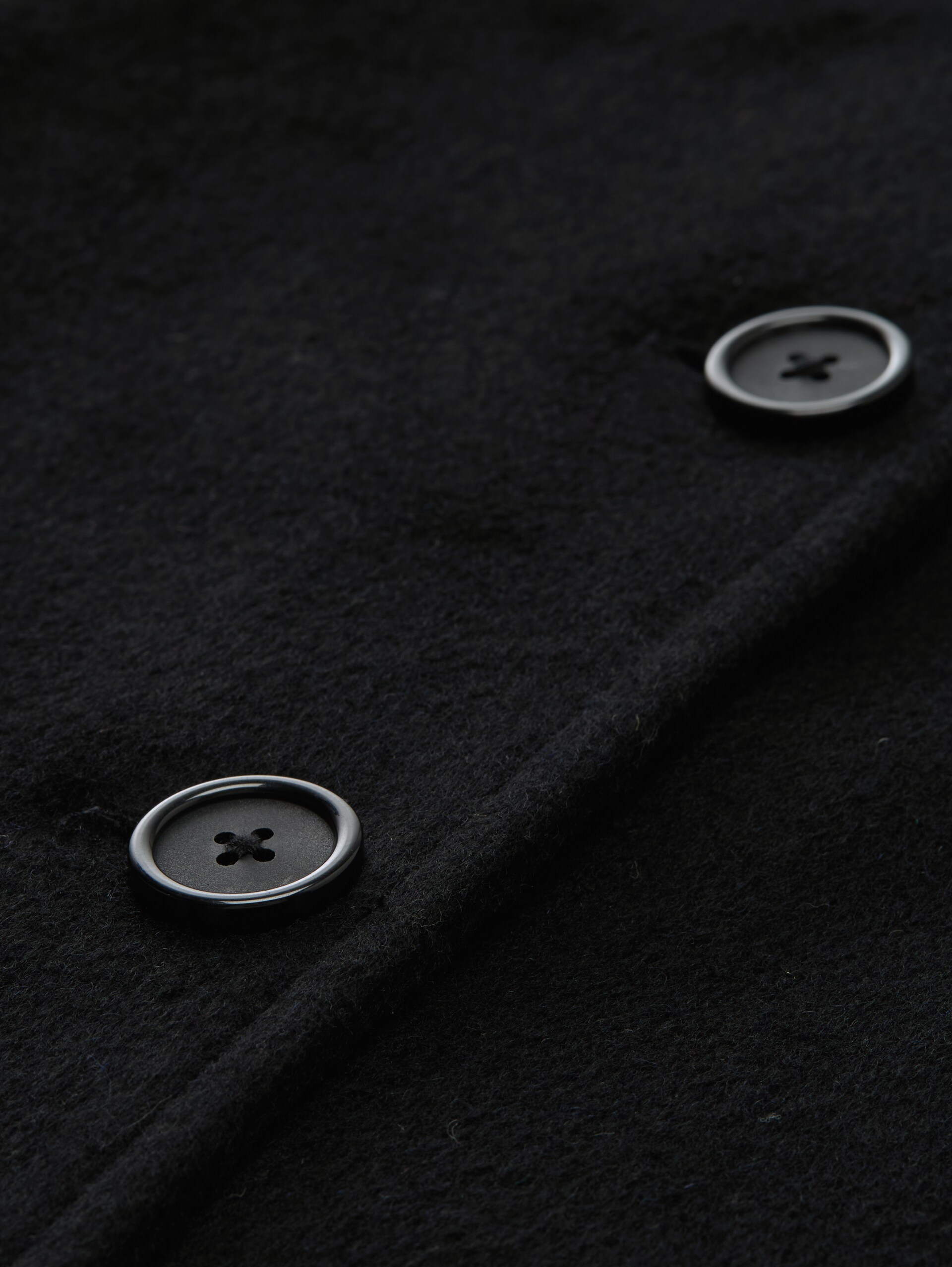 Wollmantel mit Eingriffstaschen - deep black - Produkt-Detail-Ansicht