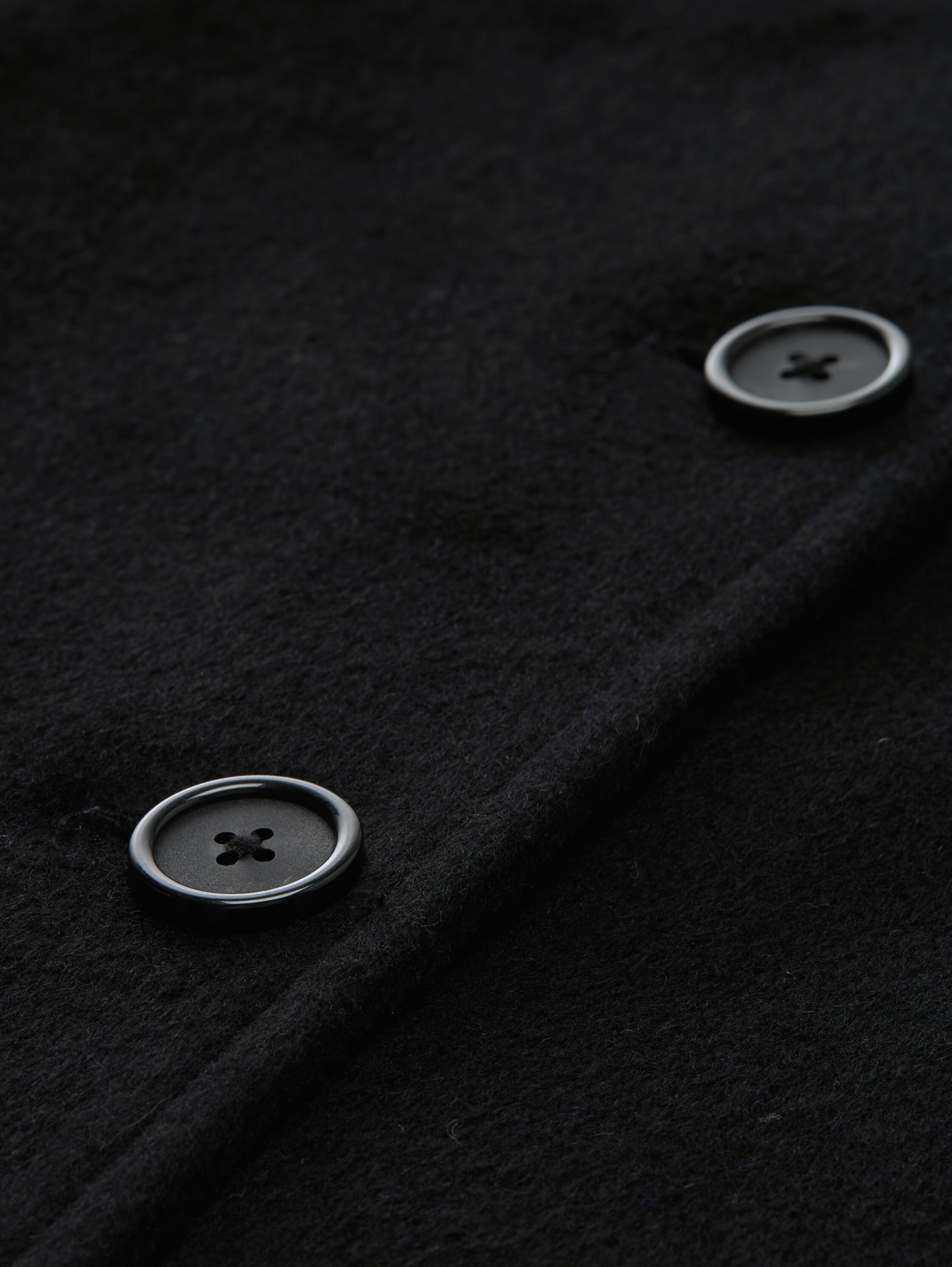Wollmantel mit Eingriffstaschen - deep black - Produkt-Detail-Ansicht