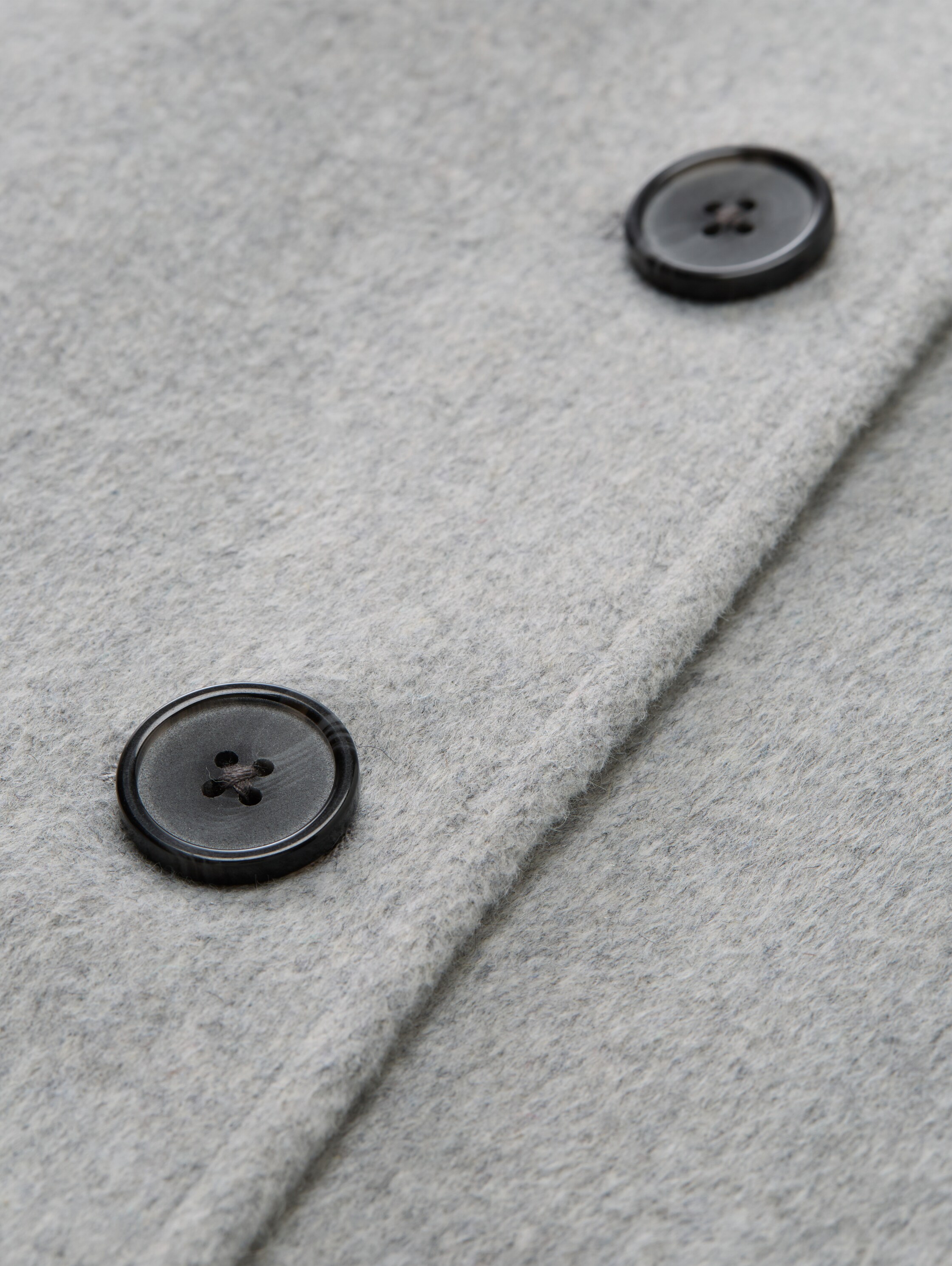 Wollmantel mit Eingriffstaschen - medium silver grey melange - Produkt-Detail-Ansicht
