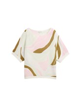 Sélectionné, Pull en maille avec motif par Tom Tailor, blanc